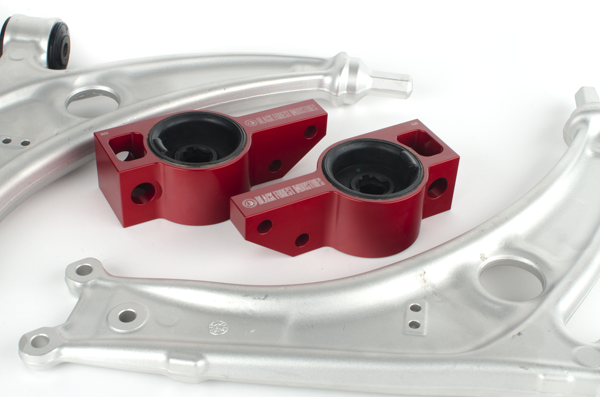 BFI MK5 / MK6 Caster+ Rear Control Arm Brackets, TTRS Bushings and Aluminum Lower Control Arms