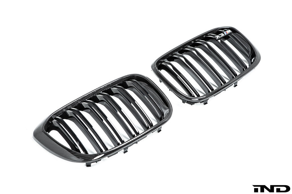 IND F97 X3M / F98 X4M Pre-LCI Carbon Front Grille Set