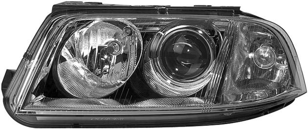 Volkswagen Headlight Assembly – Front Driver Side (w/ Halogen Headlights) – Hella 3B0941015AQ