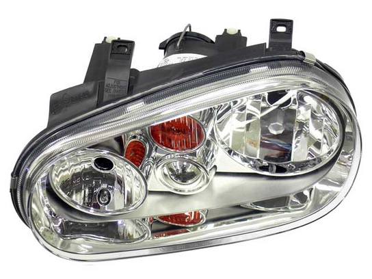 VW Headlight Assembly – Driver Side (Halogen) 1J0941017D – Hella 963711151