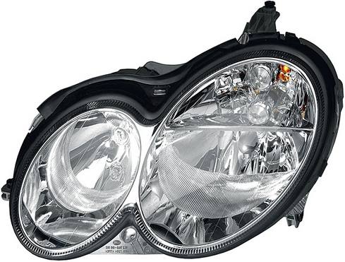 Mercedes Headlight Assembly – Passenger Side (Halogen) 2098200661 – Hella 007988361