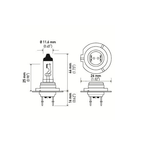 Audi BMW Light Bulb (H7) (12V 55W) 989829 – Hella H7LL