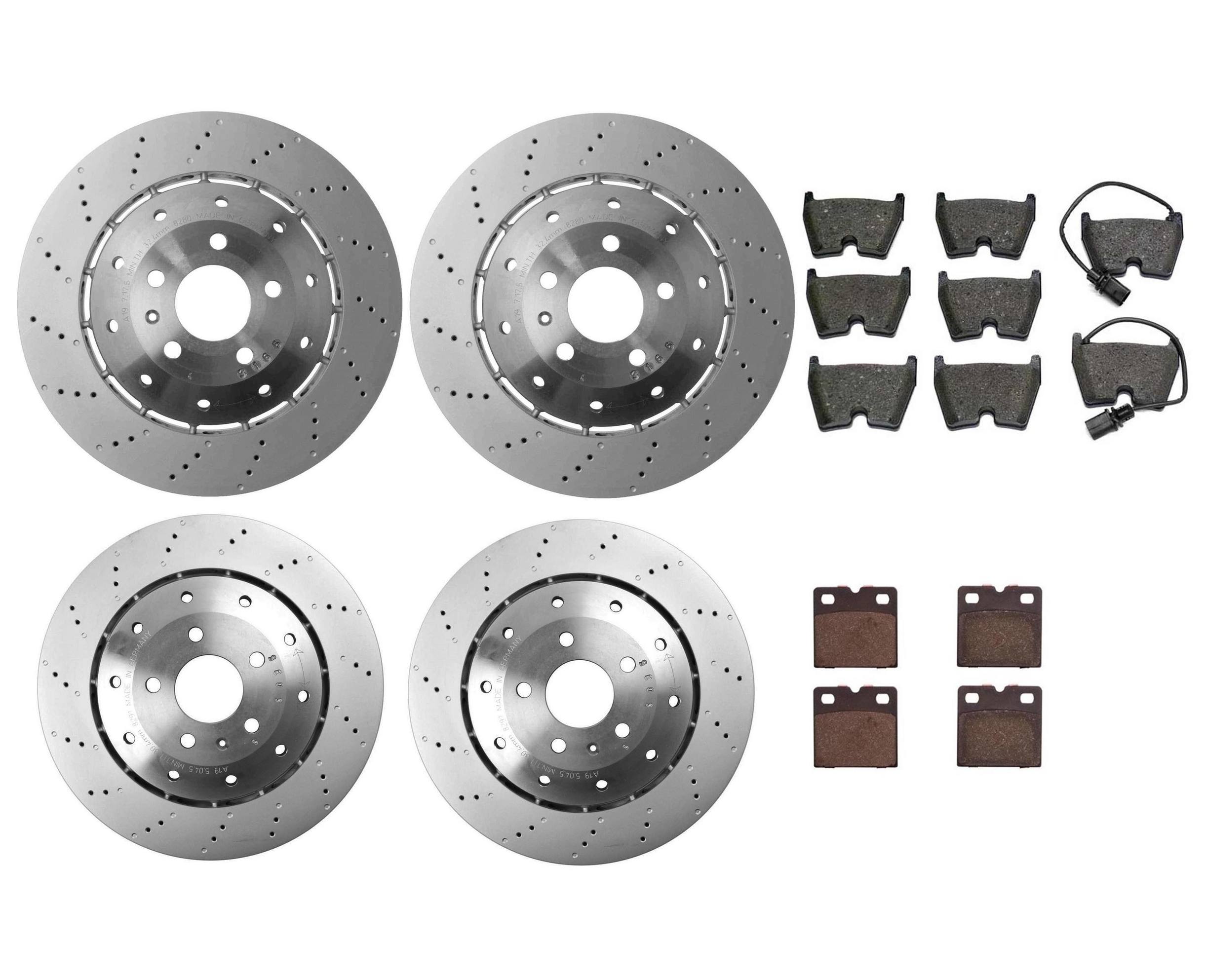 Audi Brake Pad and Rotor Kit – Front and Rear (365mm/356mm) 420615301D