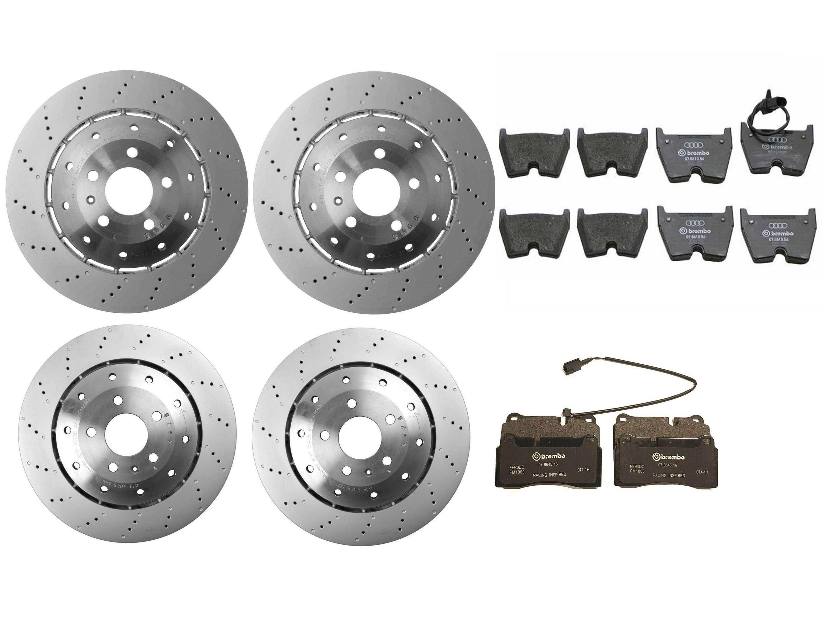 Audi Brake Pad and Rotor Kit – Front and Rear (365mm/356mm) 420615301D