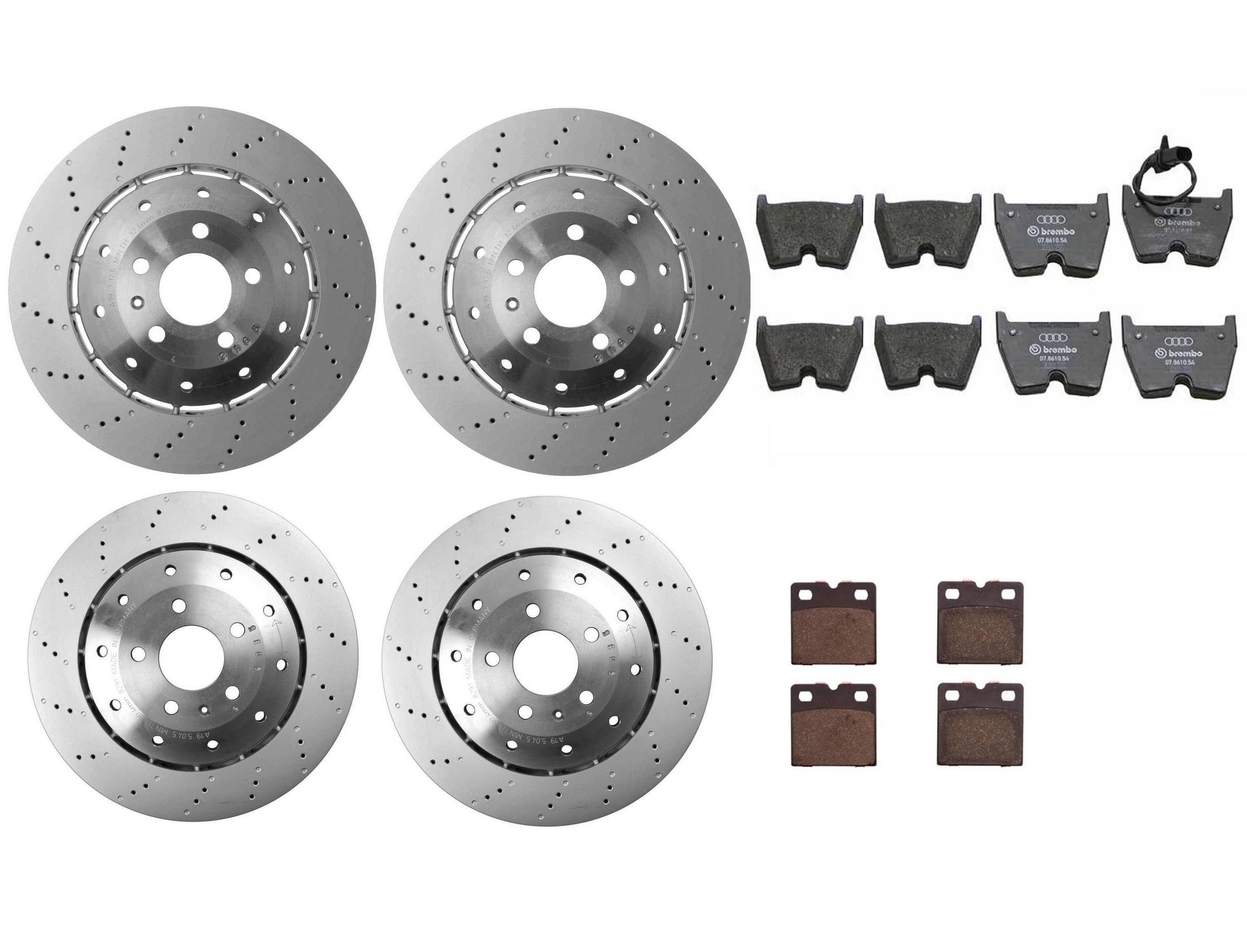 Audi Brake Pad and Rotor Kit – Front and Rear (365mm/356mm) 420615301D