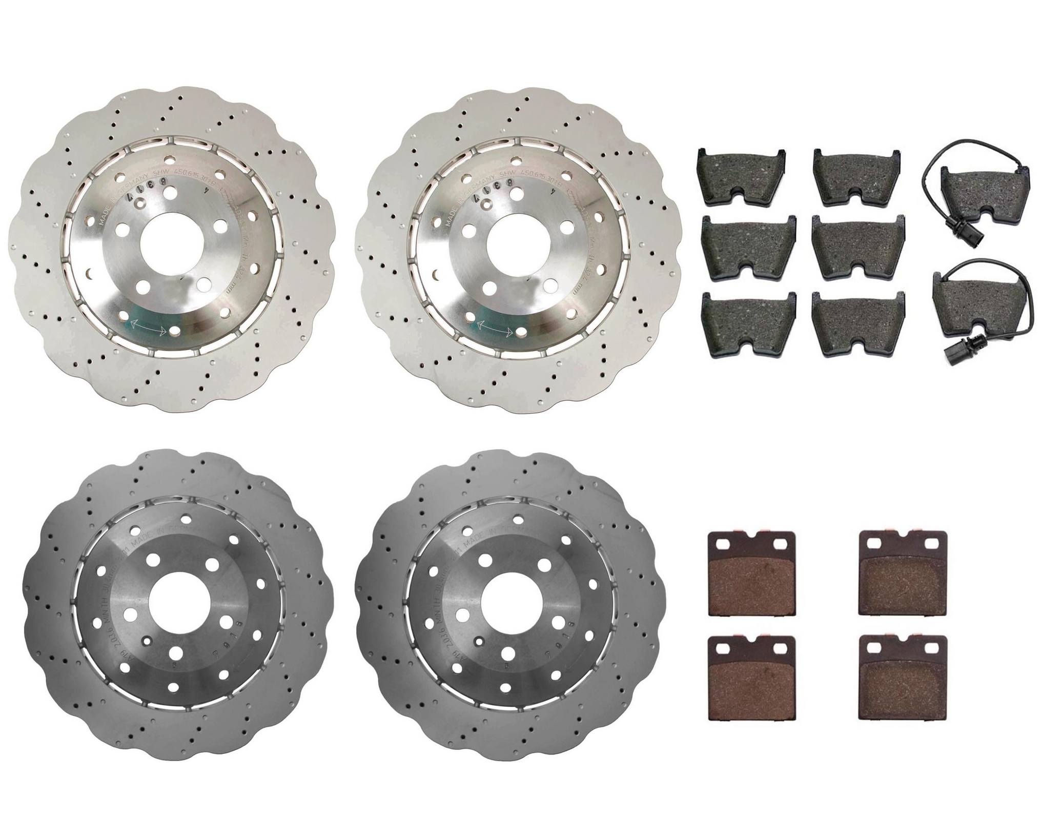 Audi Brake Pad and Rotor Kit – Front and Rear (365mm/356mm) 4S0615301B