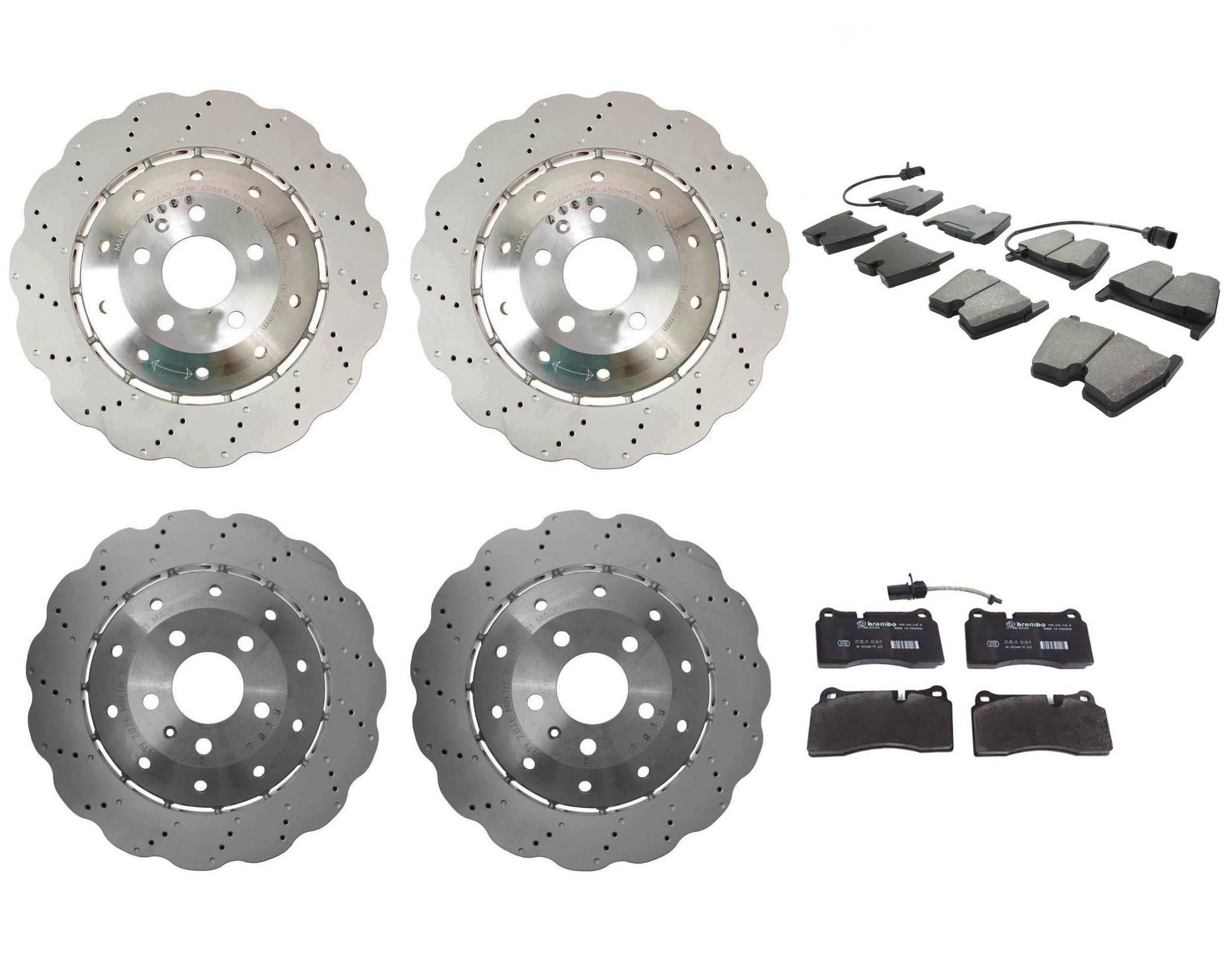 Audi Brake Pad and Rotor Kit – Front and Rear (365mm/356mm) 4S0615301B