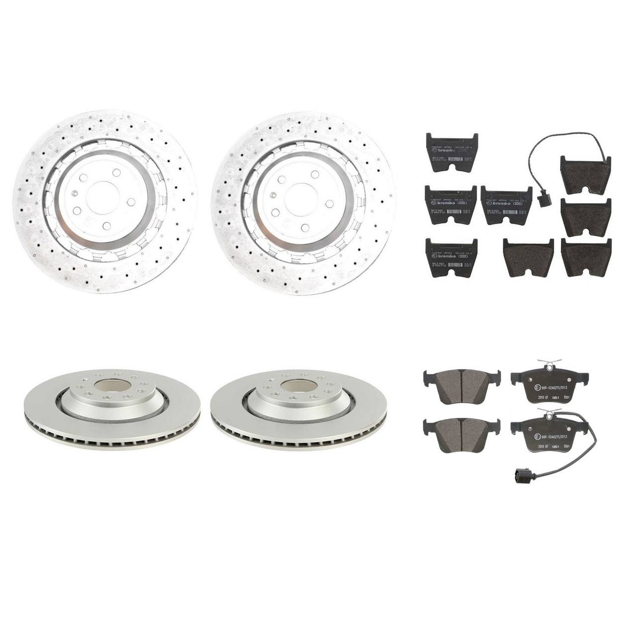 Audi Disc Brake Pad and Rotor Kit – Front and Rear (370mm) (310mm) 8V0615301R