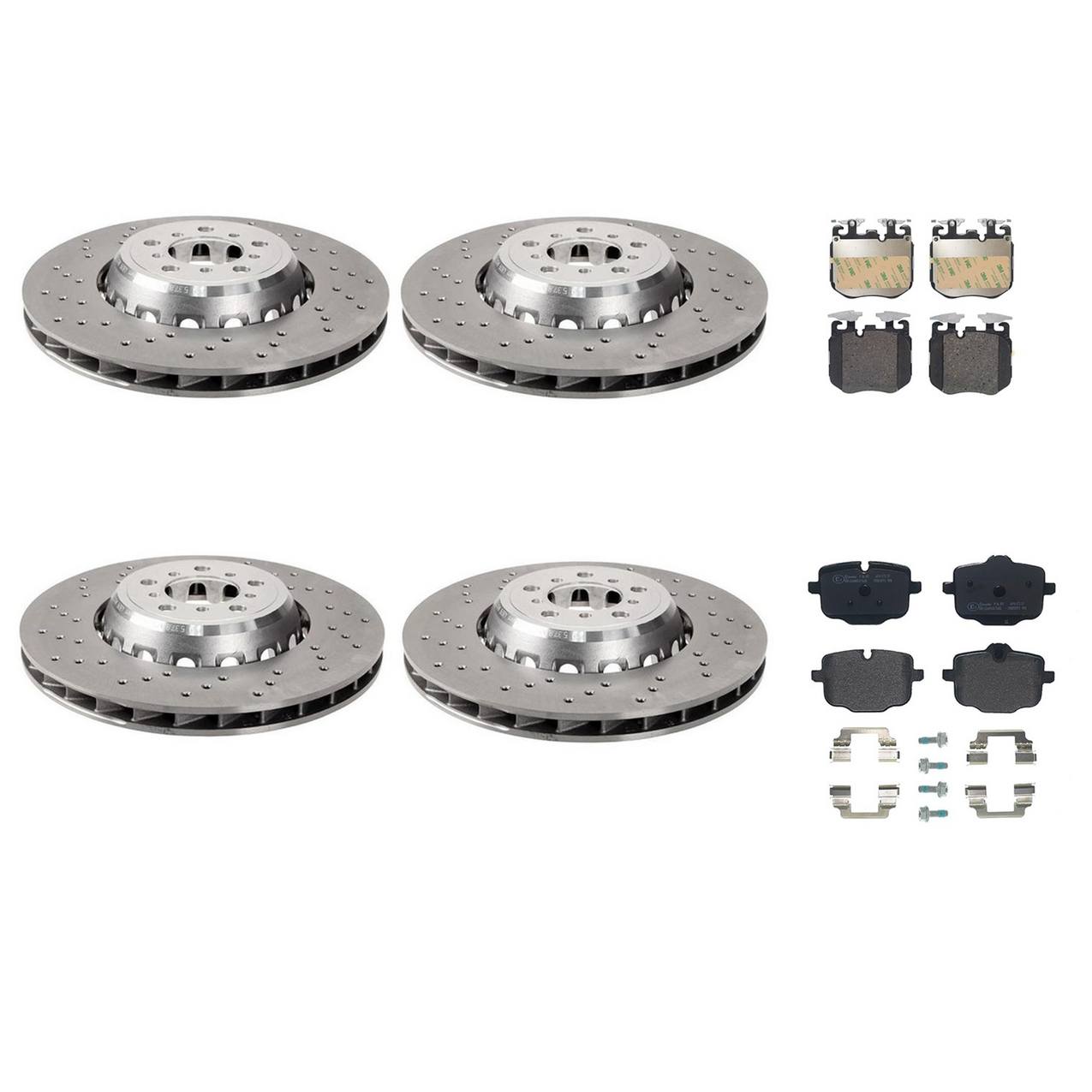 BMW Disc Brake Pad and Rotor Kit – Front and Rear (395mm) (370mm) 34118054825