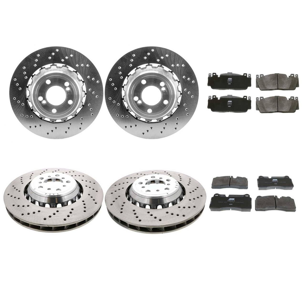 BMW Disc Brake Pad and Rotor Kit – Front and Rear (400mm) (370mm)  34118072017