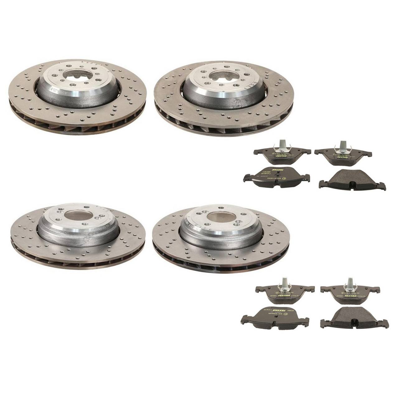 BMW Disc Brake Pad and Rotor Kit – Front and Rear (360mm) (350mm) 34112283802