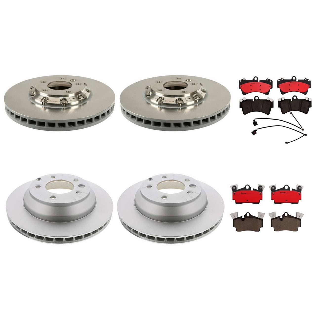 Porsche Disc Brake Pad and Rotor Kit – Front and Rear (380mm/330mm) (Ceramic) 95535140261