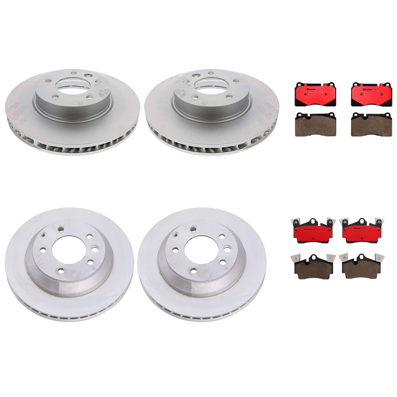 Volkswagen Disc Brake Pad and Rotor Kit – Front and Rear (330mm/330mm) (Ceramic) 7L6615302P