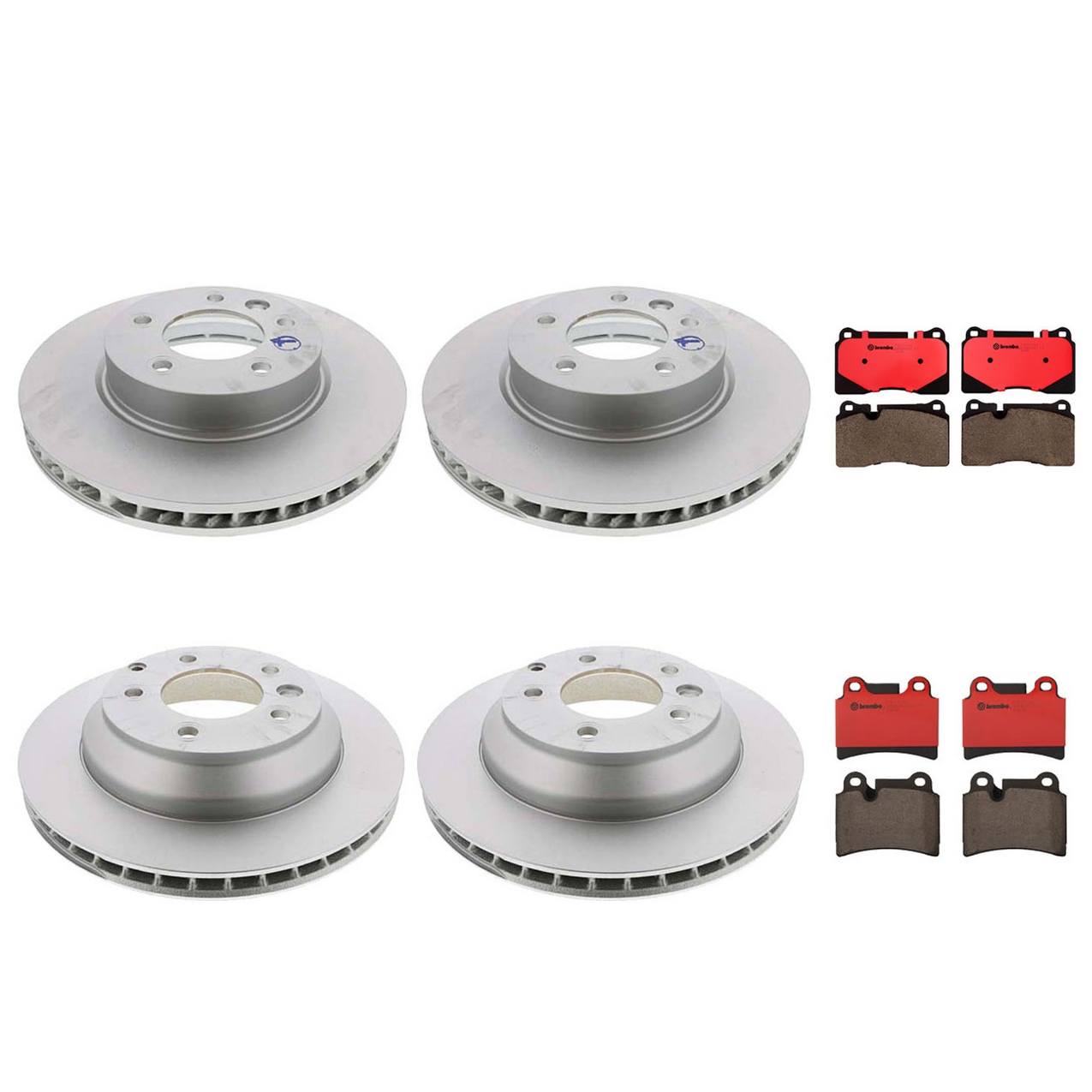 Volkswagen Disc Brake Pad and Rotor Kit – Front and Rear (330mm/330mm) (Ceramic) 7L6615301P