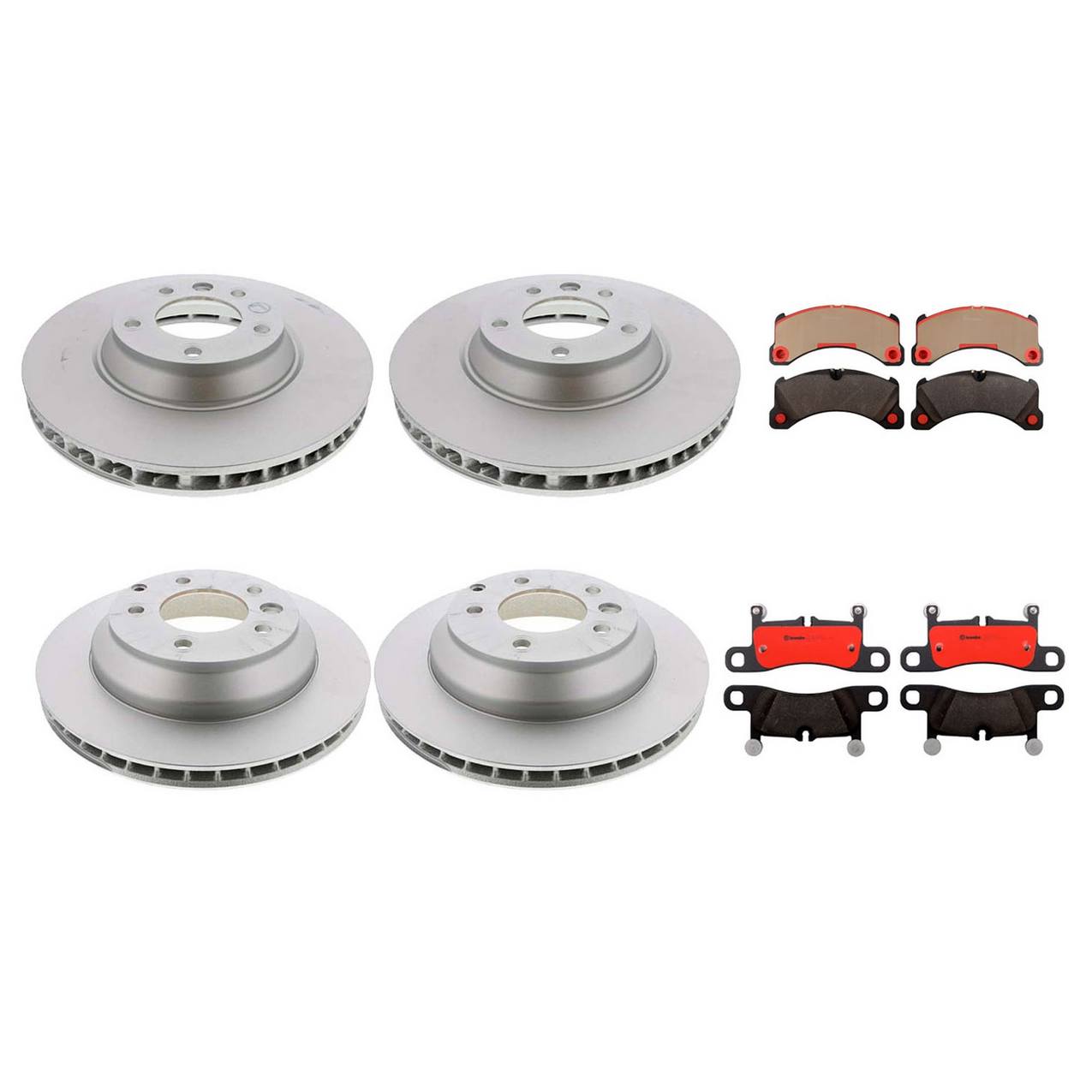 Porsche Disc Brake Pad and Rotor Kit – Front and Rear (350mm/330mm) (Ceramic) 7L8615302