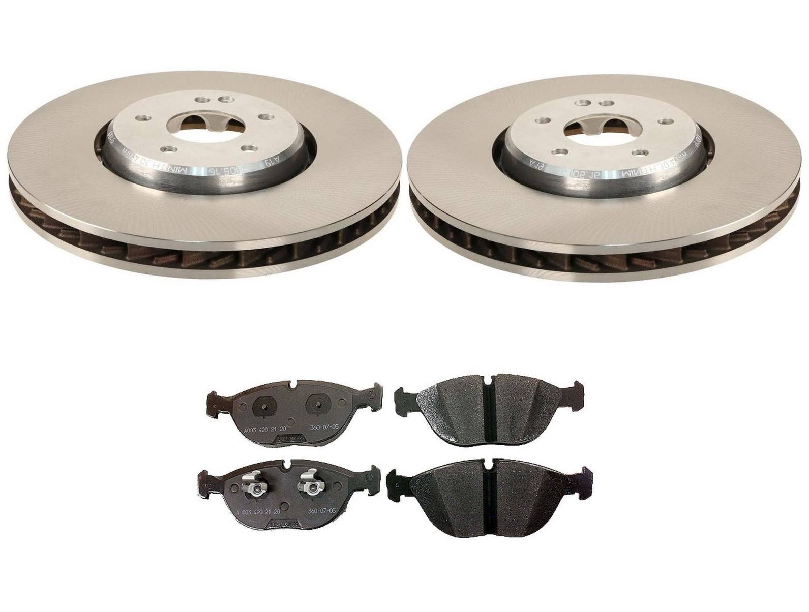 Mercedes-Benz Disc Brake Pad and Rotor Kit – Front (334mm) 2104211912