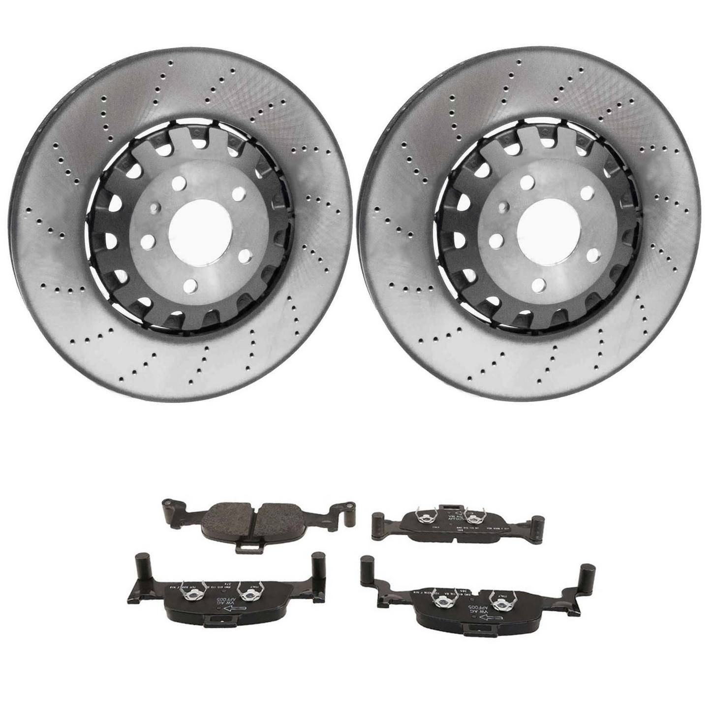 Audi Disc Brake Pad and Rotor Kit – Front (375mm) 4M0615301AM