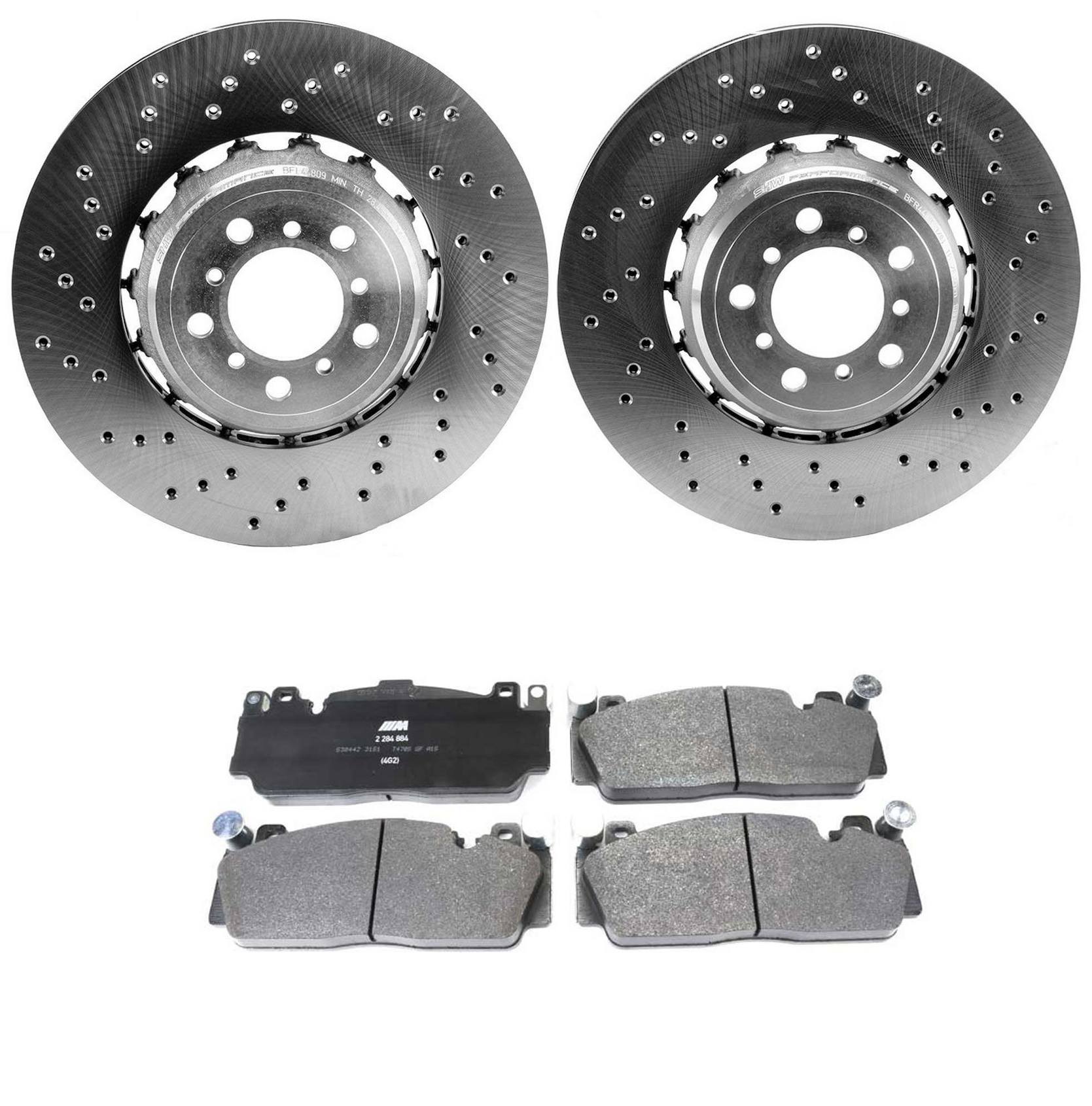 BMW Disc Brake Pad and Rotor Kit – Front (380mm) (Drilled) 34112284809