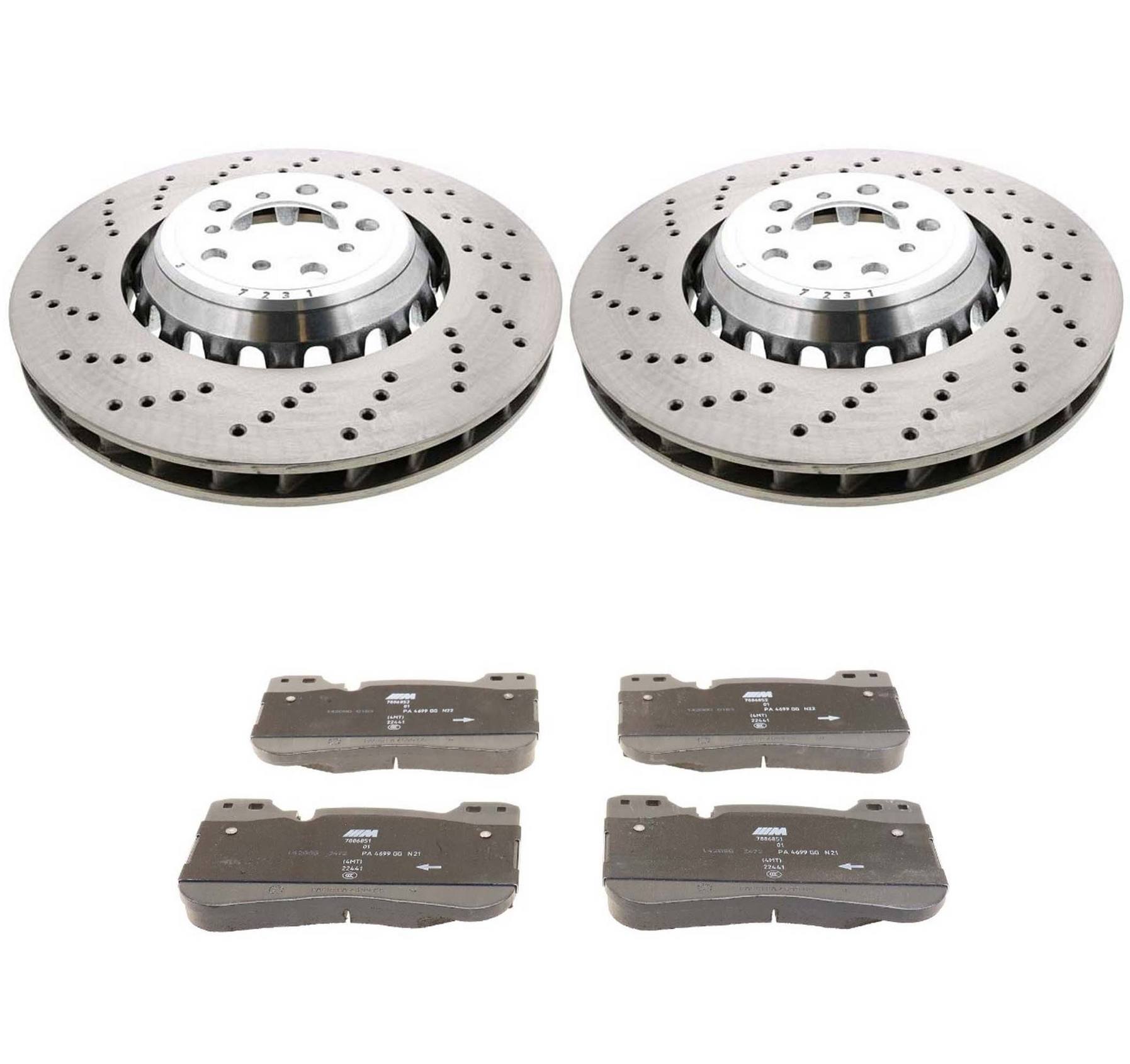 BMW Disc Brake Pad and Rotor Kit – Front (400mm) (Drilled) 34118072018