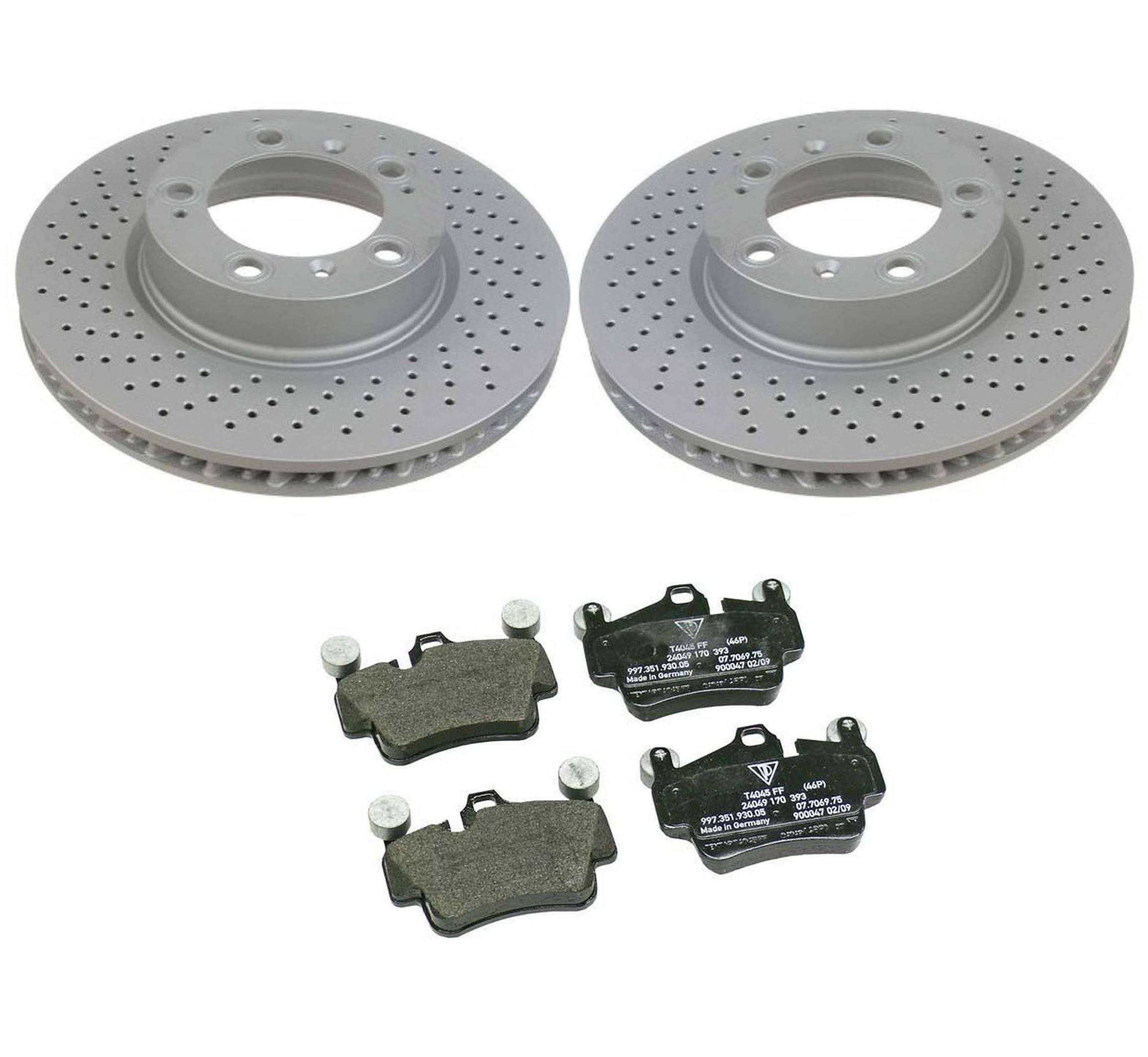 Porsche Disc Brake Pad and Rotor Kit – Front (318mm) (Drilled) 99635140501