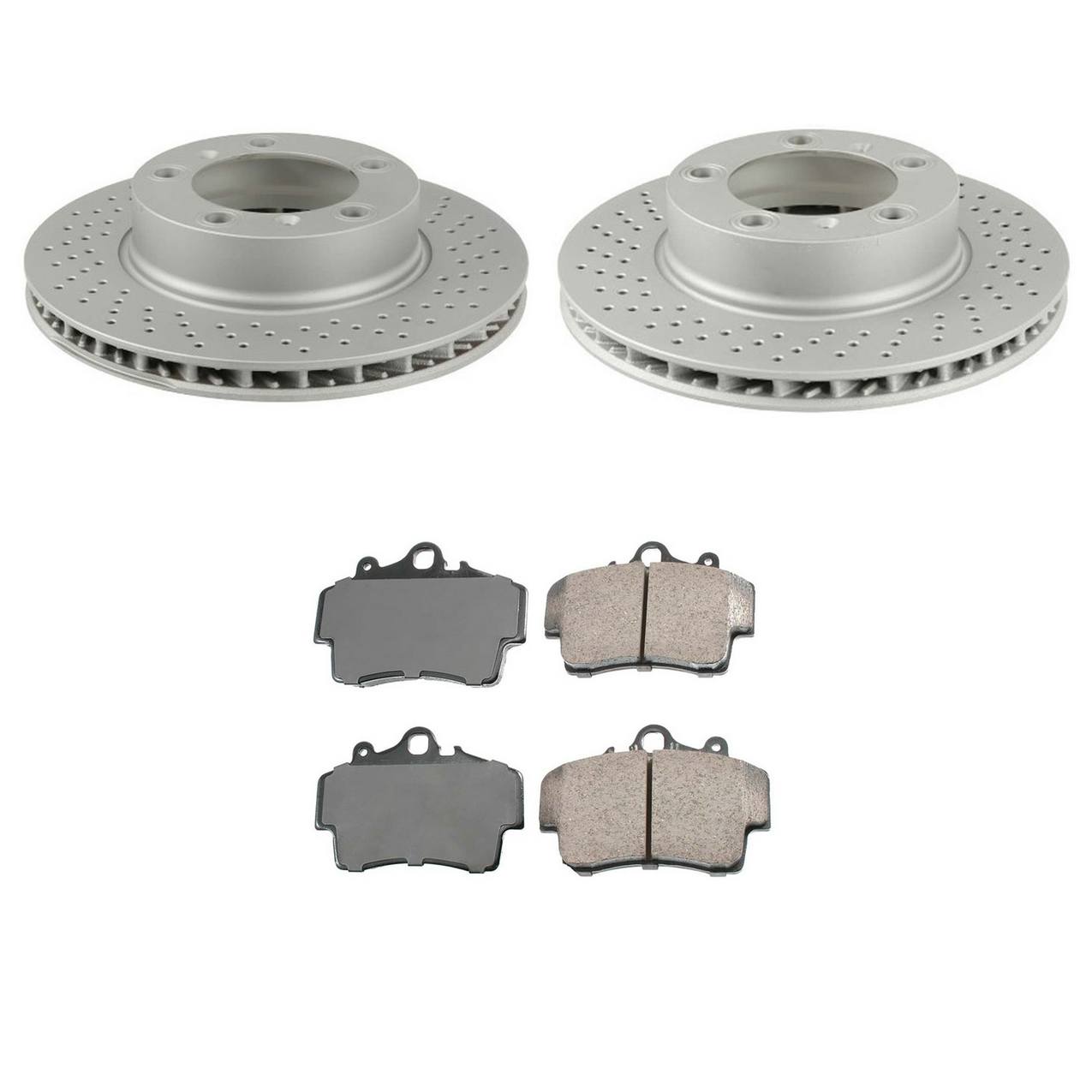 Porsche Disc Brake Pad and Rotor Kit – Front (298mm) (Ceramic) 98735140101