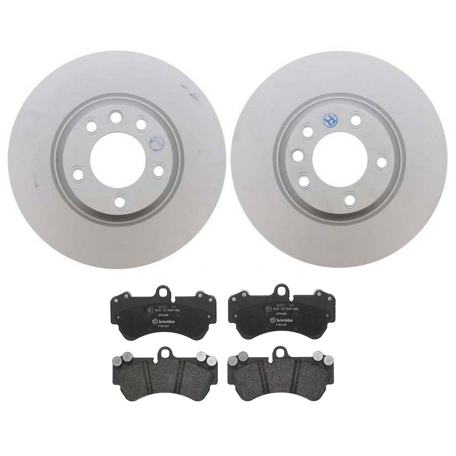 Porsche Disc Brake Pad and Rotor Kit – Front (350mm) (Low-Met) 7L8615302