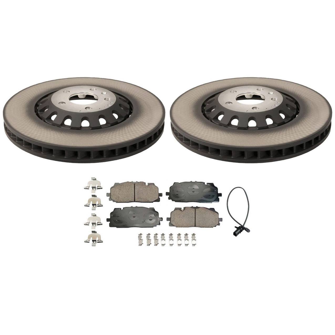 Audi Disc Brake Pad and Rotor Kit – Front (375mm) (Composite) (Ceramic) 4M0615301AS