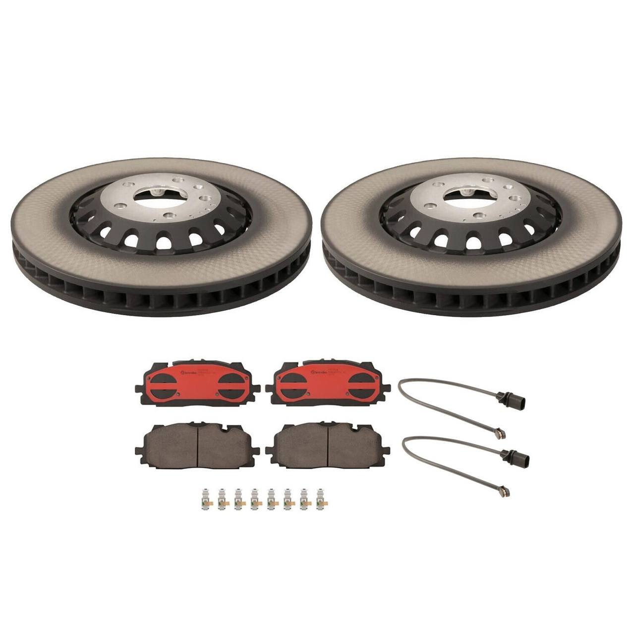 Audi Disc Brake Pad and Rotor Kit – Front (375mm) (Composite) (Ceramic) 4M0615301AS