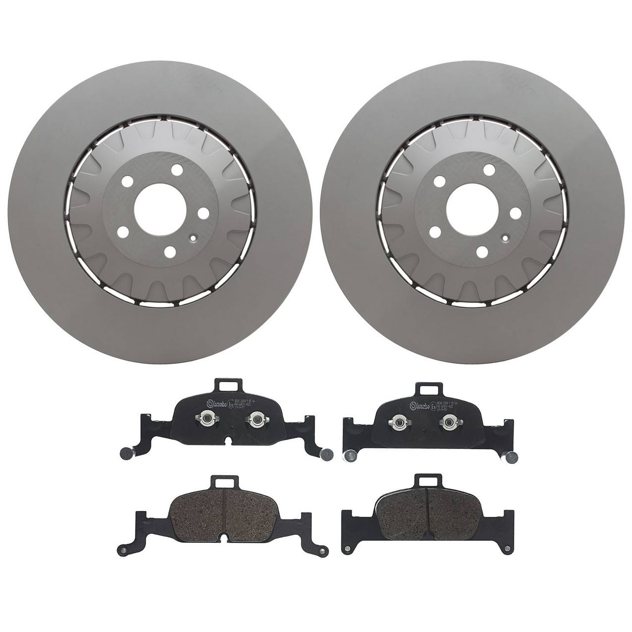 Audi Disc Brake Pad and Rotor Kit – Front (400mm) (Composite) (Low-Met) 4M0615301BF