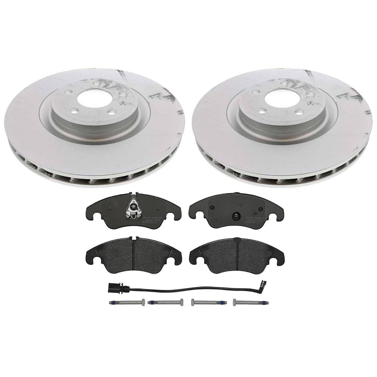 Audi Disc Brake Pad and Rotor Kit – Front (345mm) (Low-Met) 8K0615301M