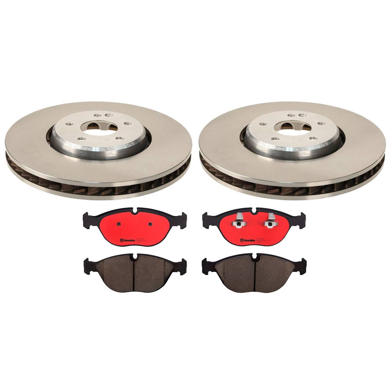 Mercedes-Benz Disc Brake Pad and Rotor Kit – Front (334mm) (Ceramic) 2104211812