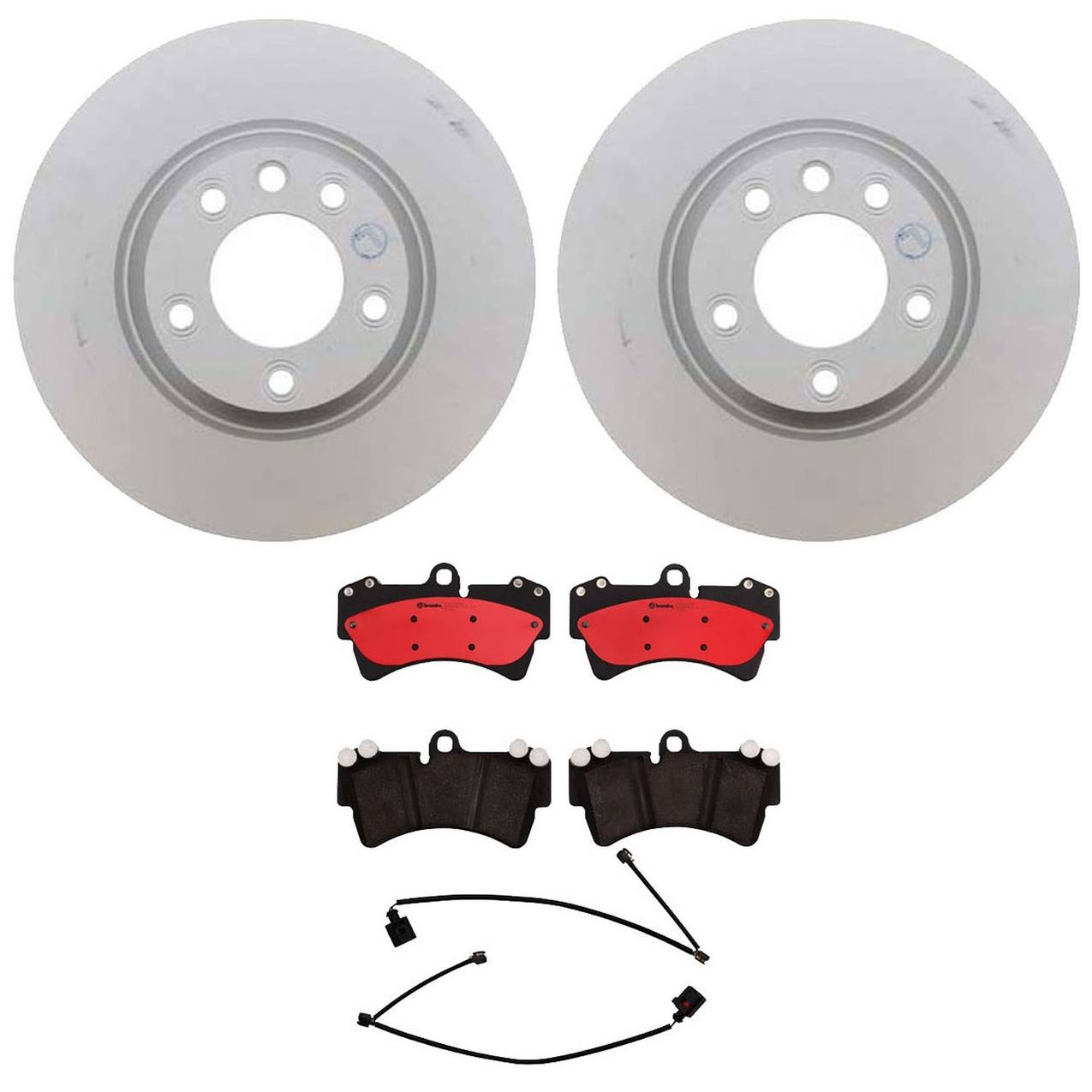 Audi Porsche Volkswagen Disc Brake Pad and Rotor Kit – Front (350mm) (Ceramic) 7L8615302