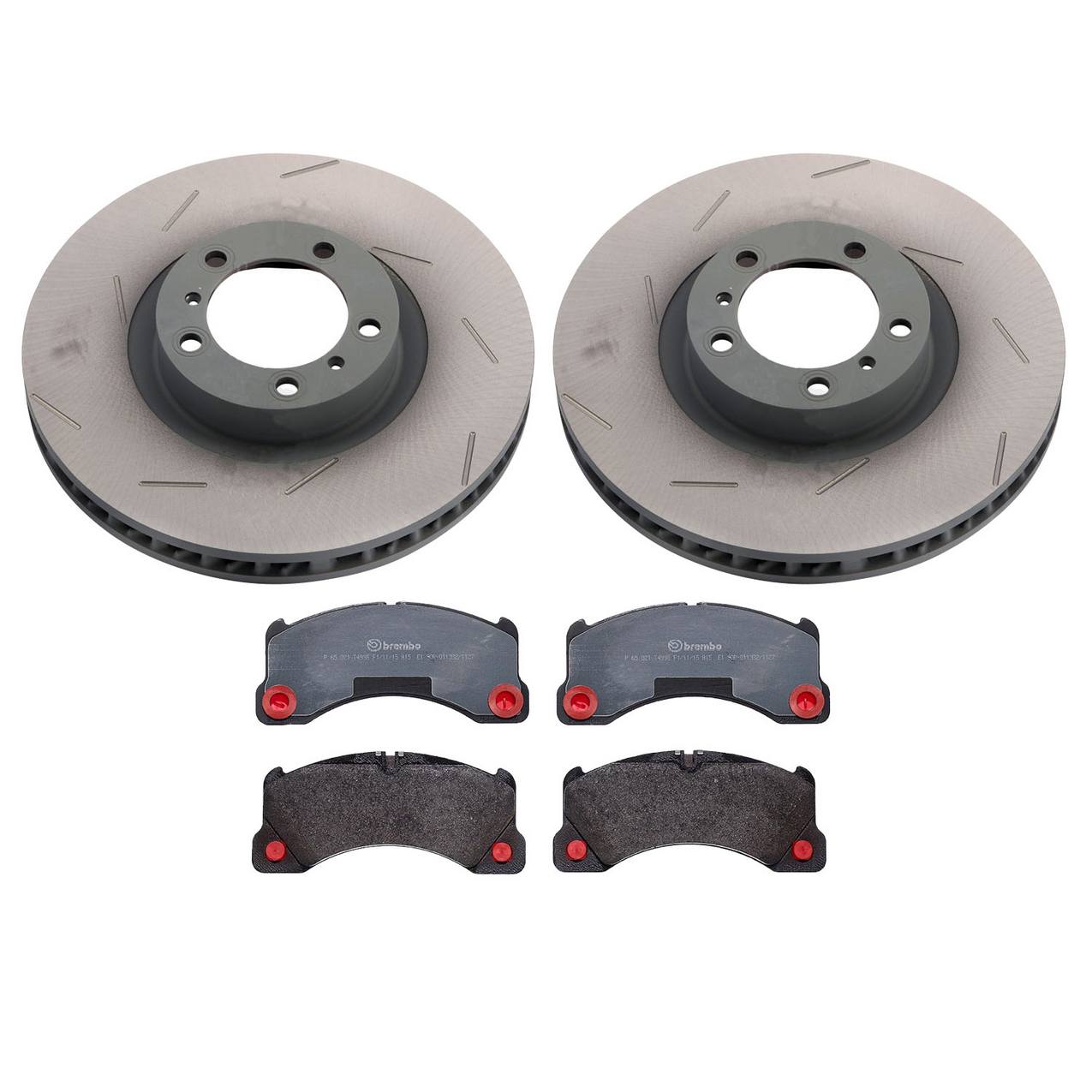 Porsche Disc Brake Pad and Rotor Kit – Front (360mm) (Slotted) (Low-Met) 971615302L