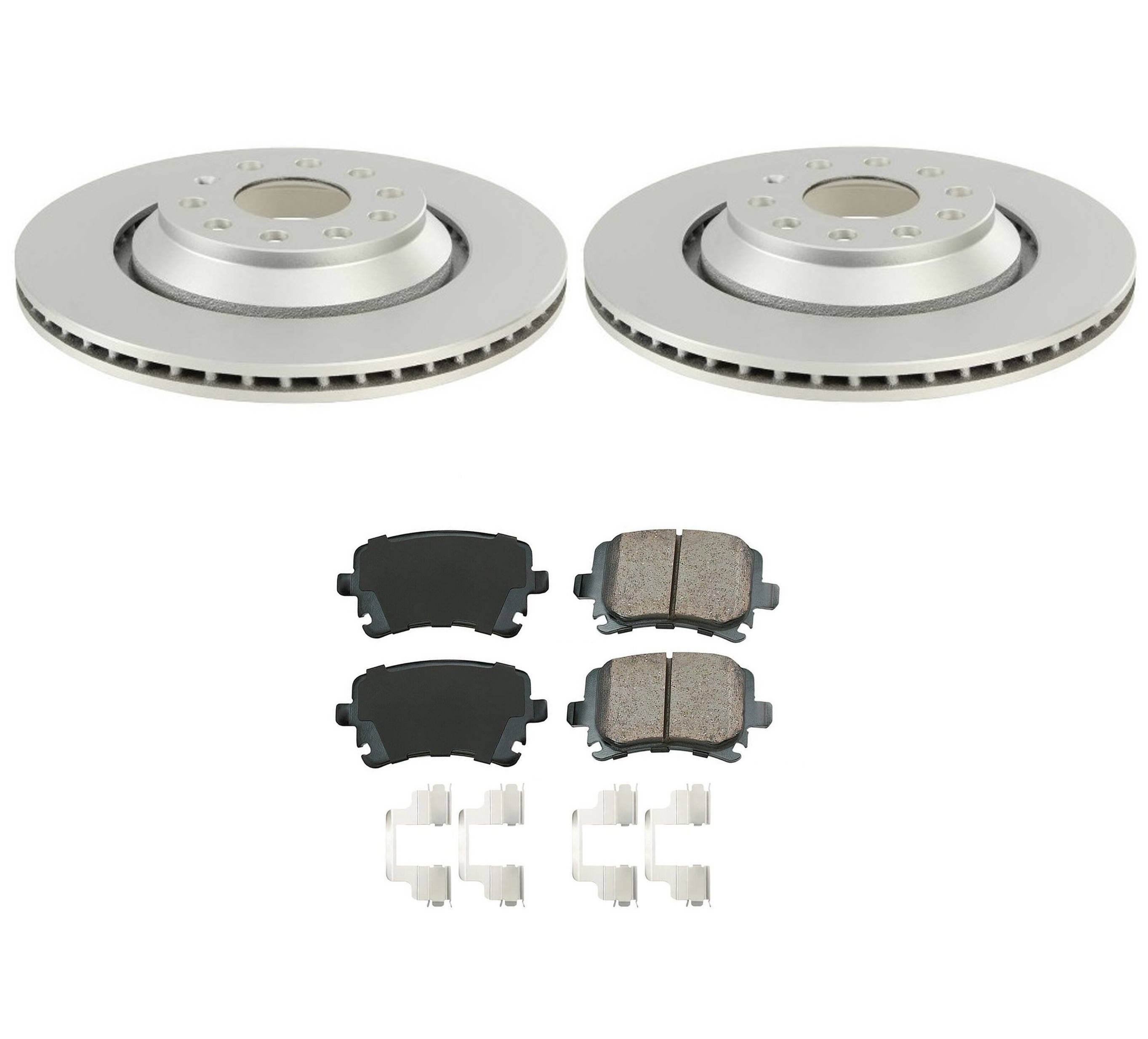 Volkswagen Disc Brake Pad and Rotor Kit – Rear (310mm) (Ceramic) 5Q0615601E