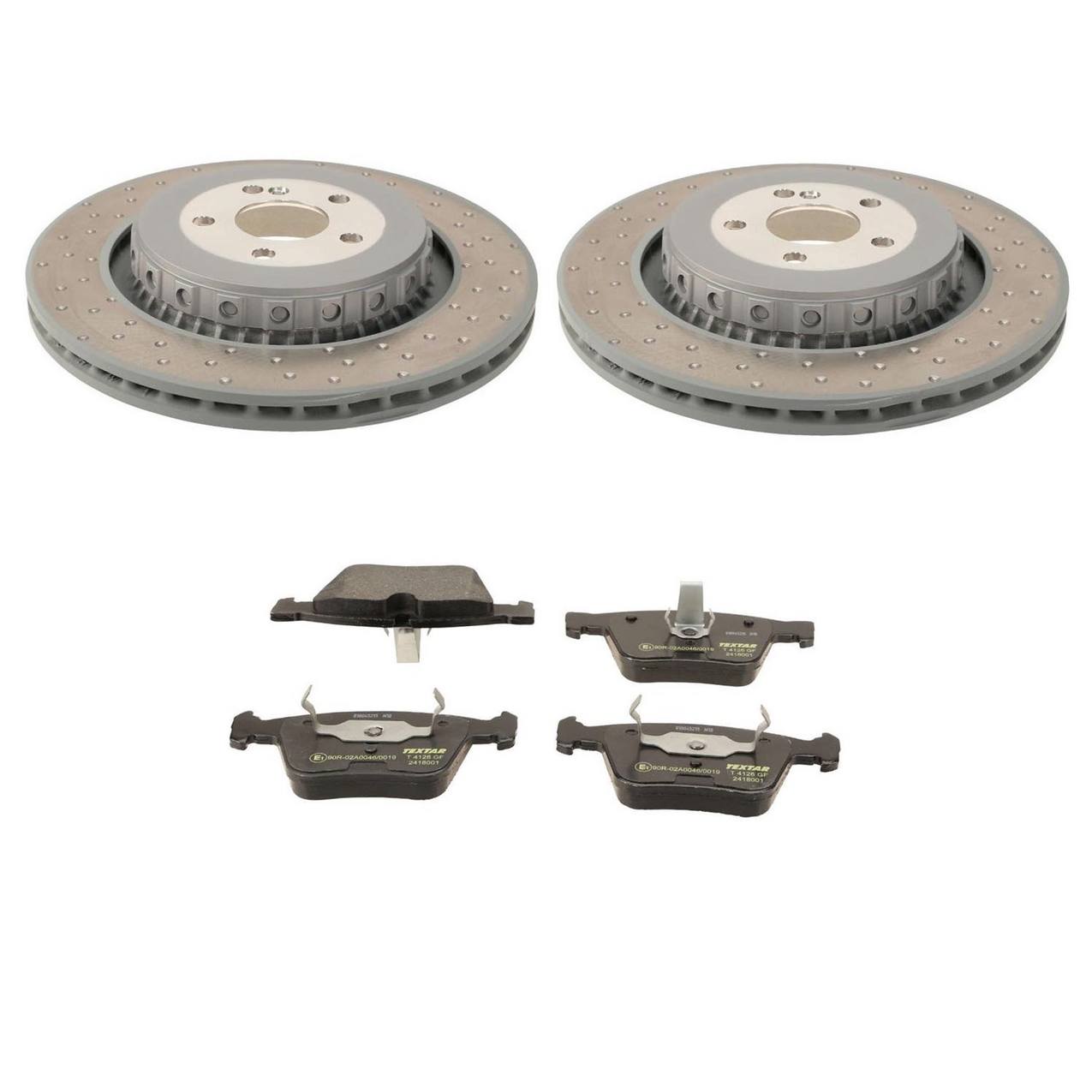 Mercedes-Benz Disc Brake Pad and Rotor Kit – Rear (365mm) (Dimpled-Composite) 221423081228