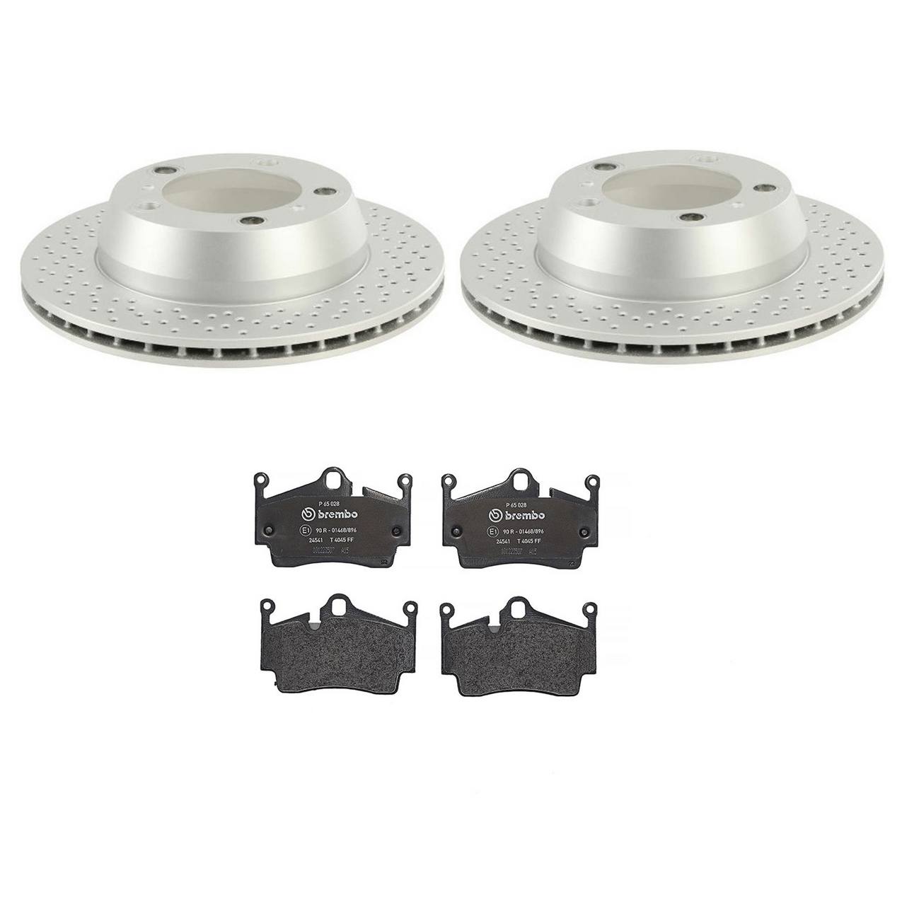 Porsche Disc Brake Pad and Rotor Kit – Rear (299mm) (Low-Met) 98735240101