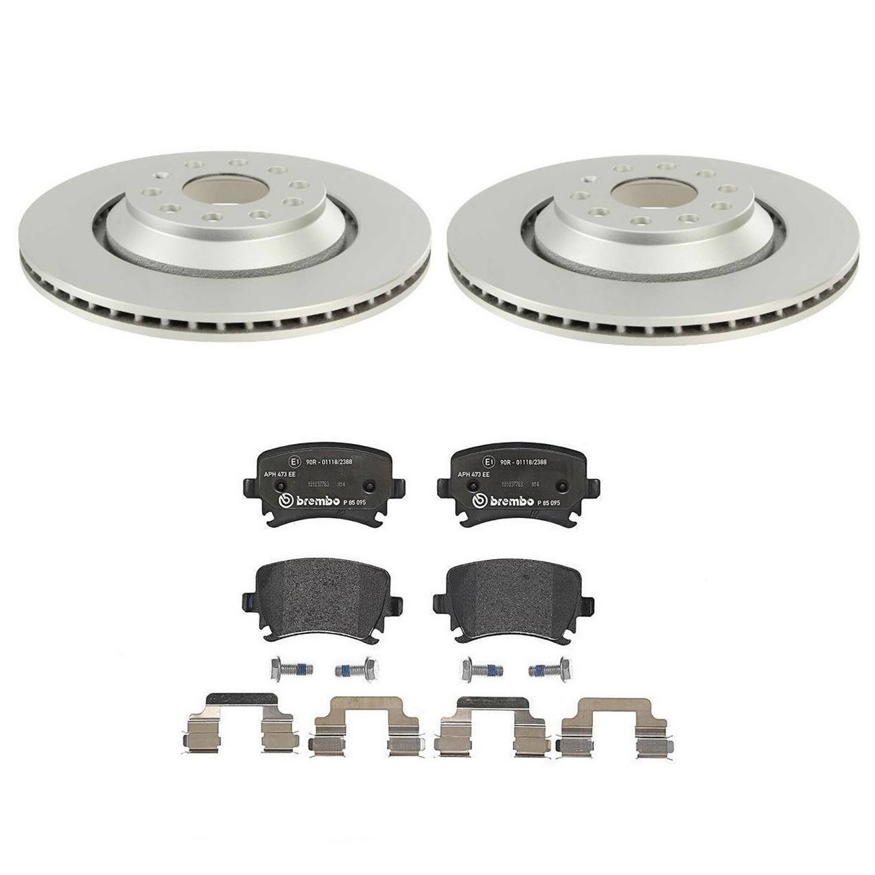 Volkswagen Disc Brake Pad and Rotor Kit – Rear (310mm) (Low-Met) 5Q0615601E