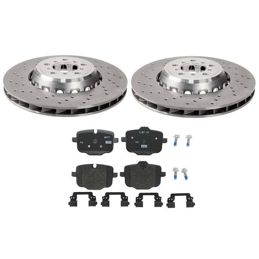 BMW Disc Brake Pad and Rotor Kit – Rear (370mm) 34118054828