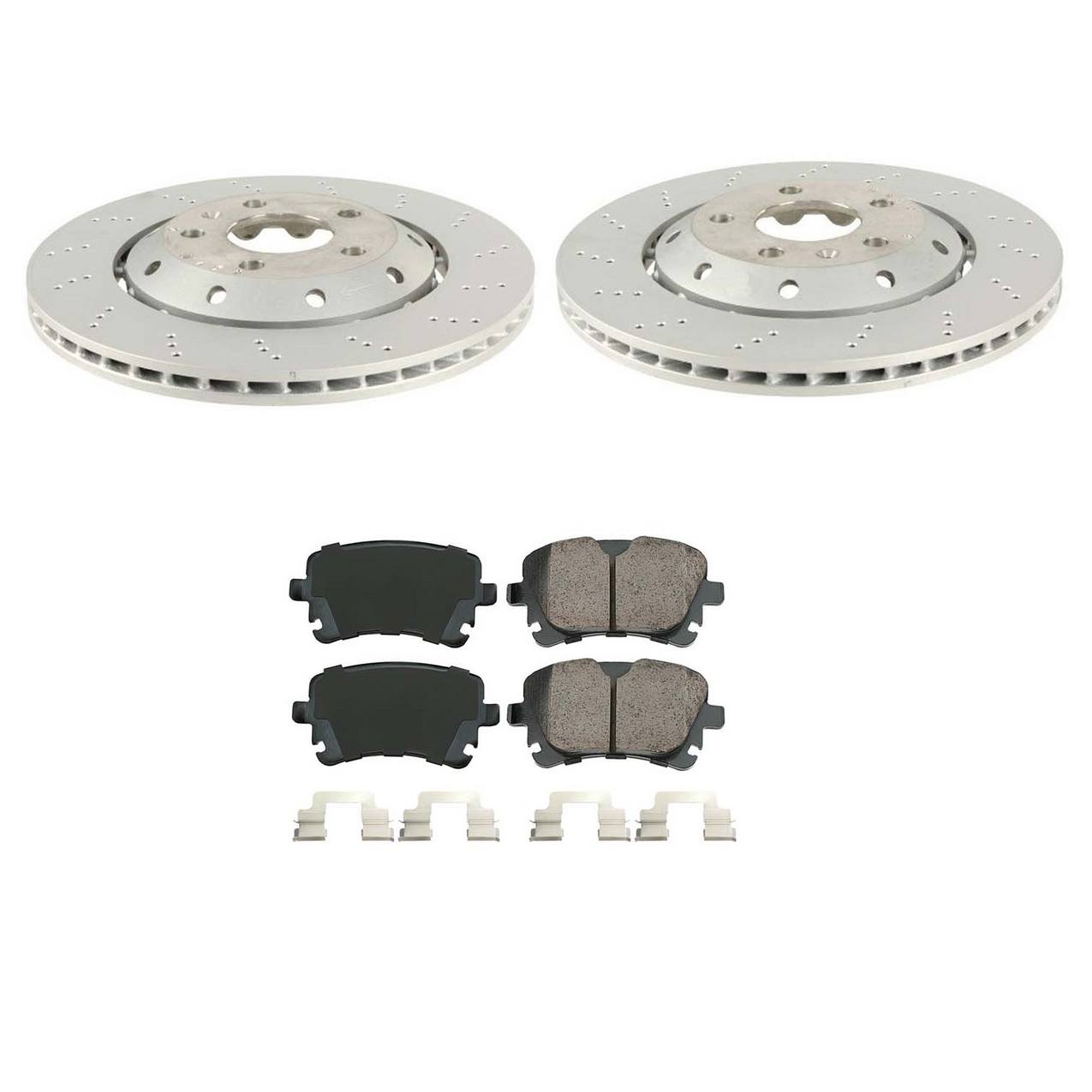 Audi Disc Brake Pad and Rotor Kit – Rear (324mm) (Ceramic) 8E0615601AB