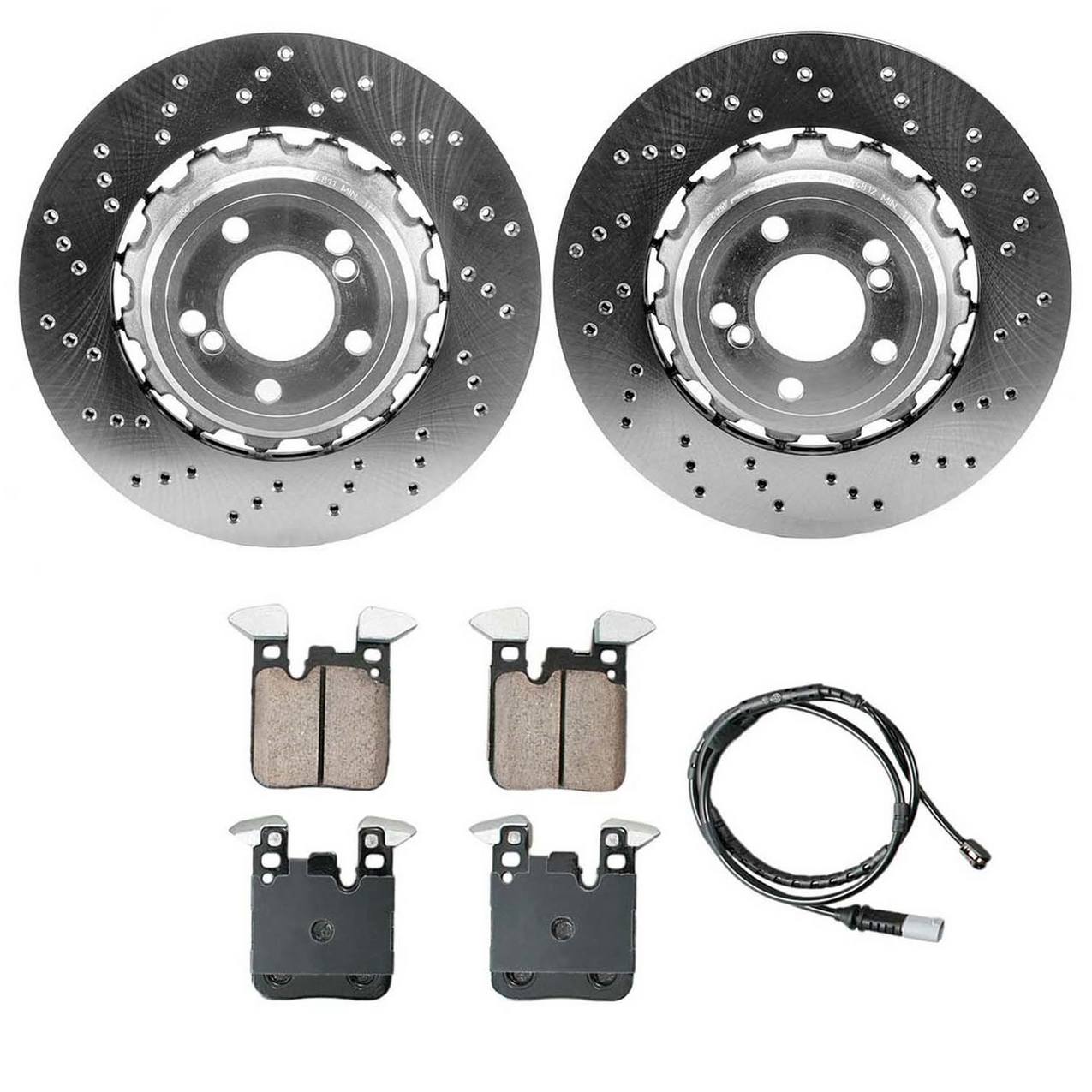 BMW Disc Brake Pad and Rotor Kit – Rear (370mm) (Ceramic) 34212284812