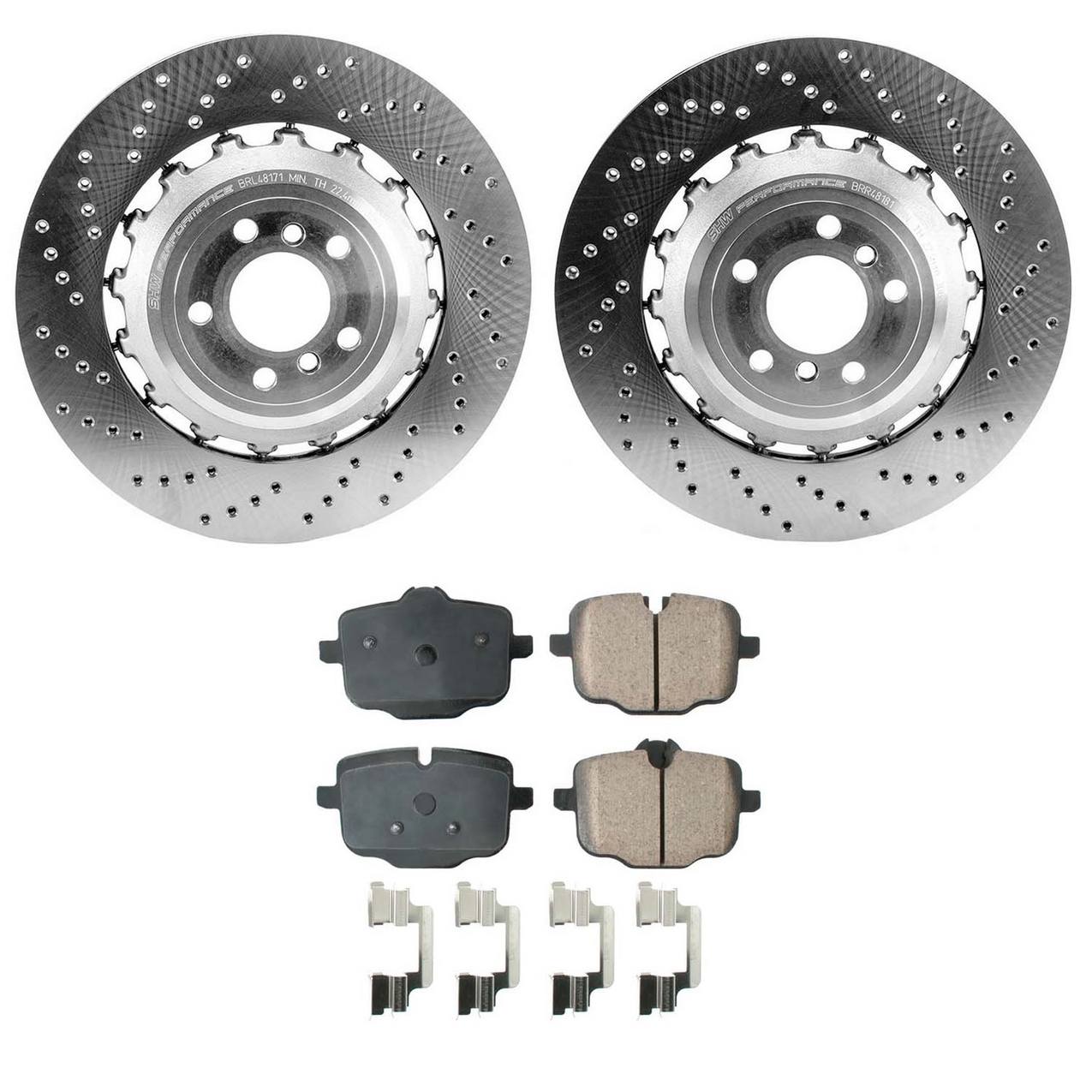 BMW Disc Brake Pad and Rotor Kit – Rear (400mm) (Ceramic) 34212284104