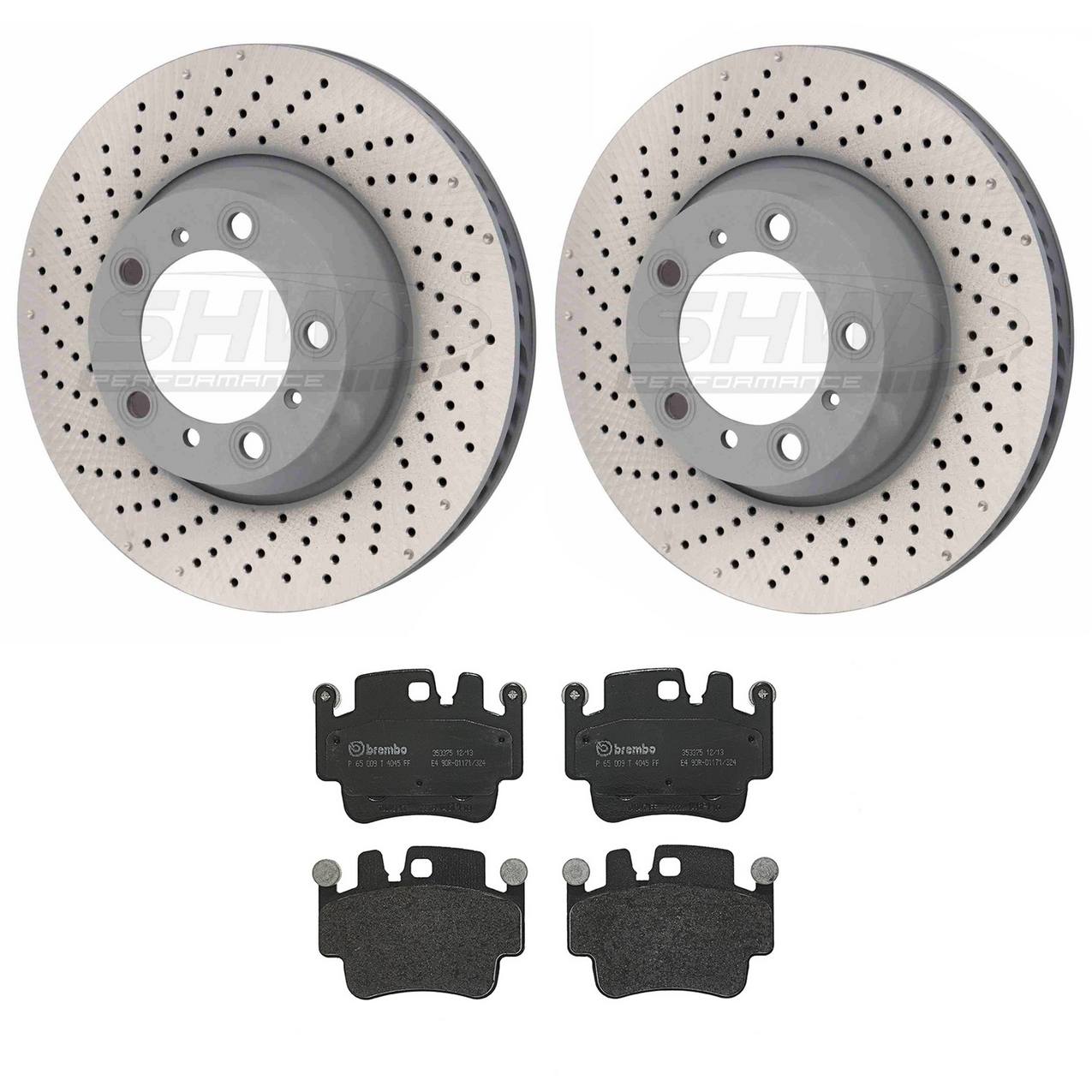 Porsche Disc Brake Pad and Rotor Kit – Rear (330mm) (Low-Met) 99635240603