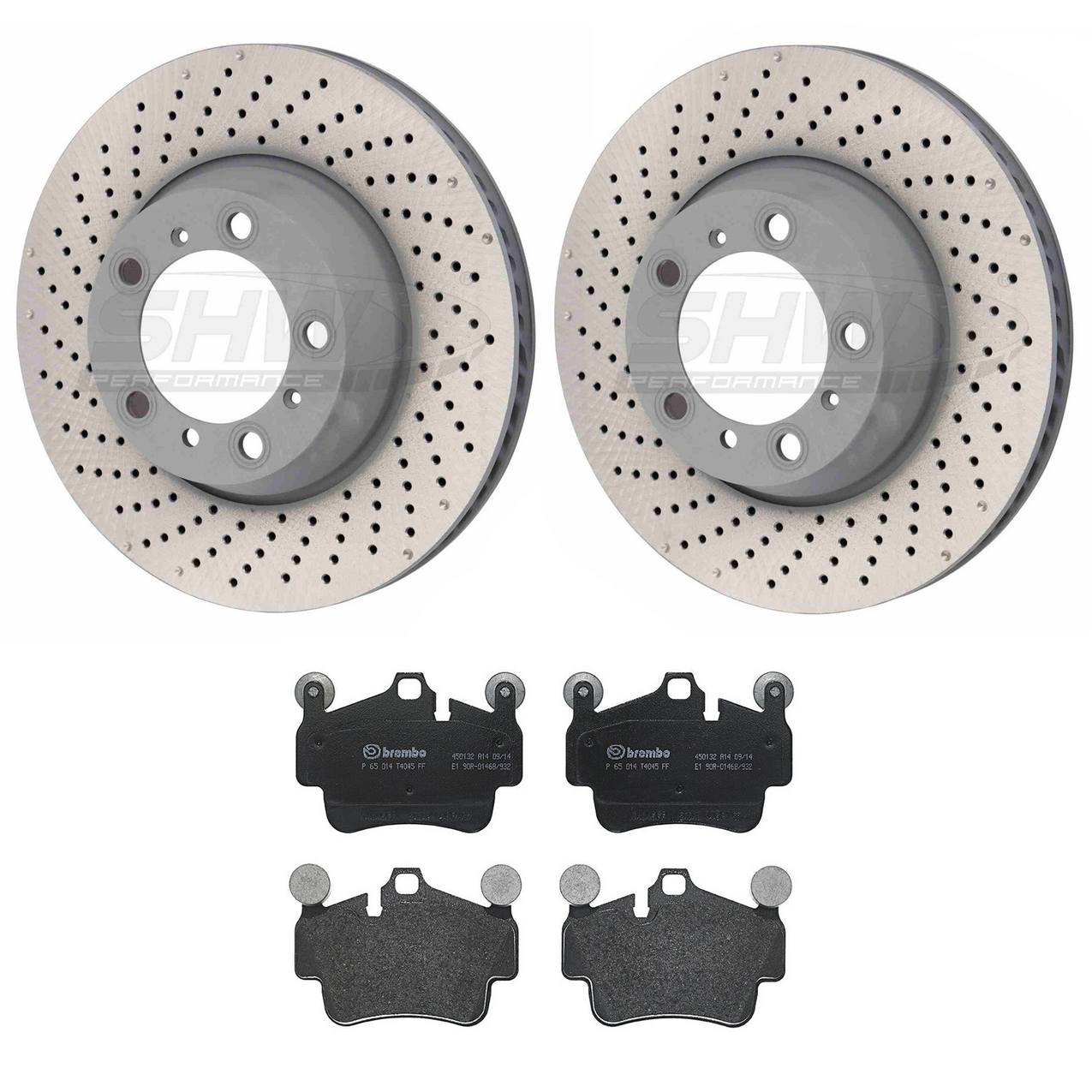 Porsche Disc Brake Pad and Rotor Kit – Rear (330mm) (Low-Met) 99635240603