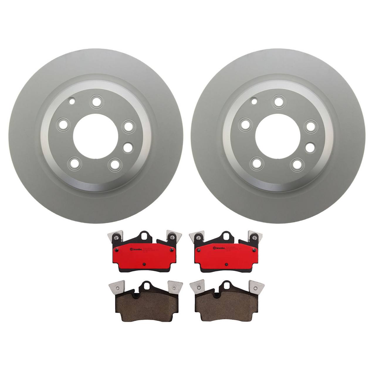 Audi Porsche Volkswagen Disc Brake Pad and Rotor Kit – Rear (358mm) (Ceramic) 7L8615601E