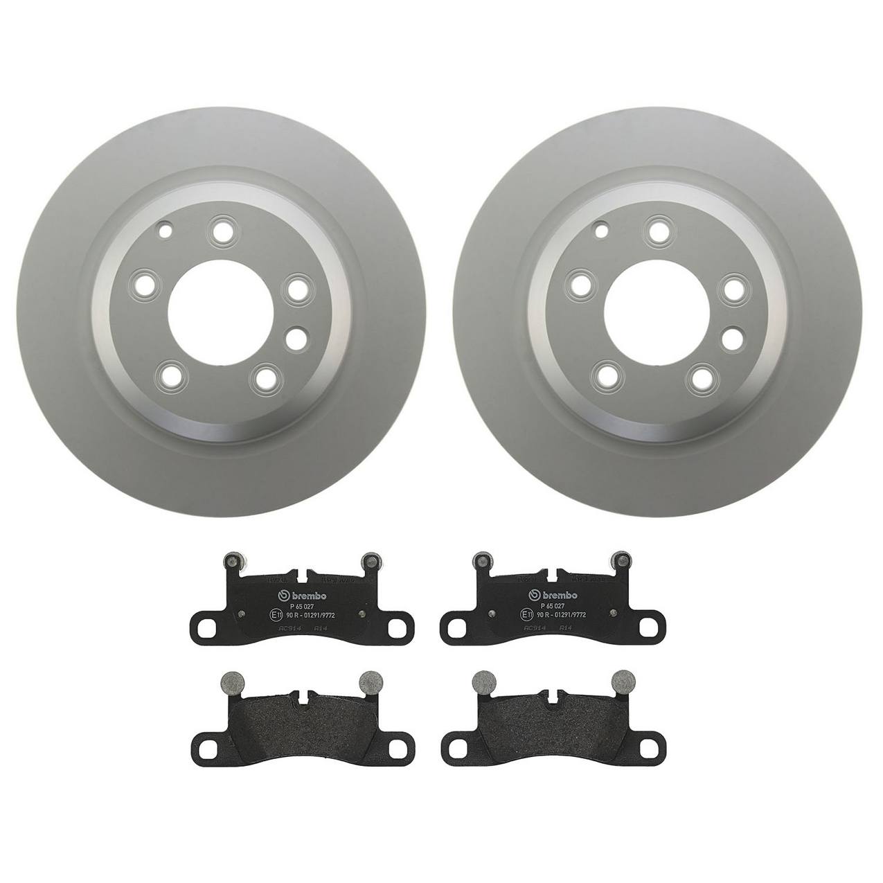 Porsche Disc Brake Pad and Rotor Kit – Rear (358mm) (Low-Met) 7L8615601E