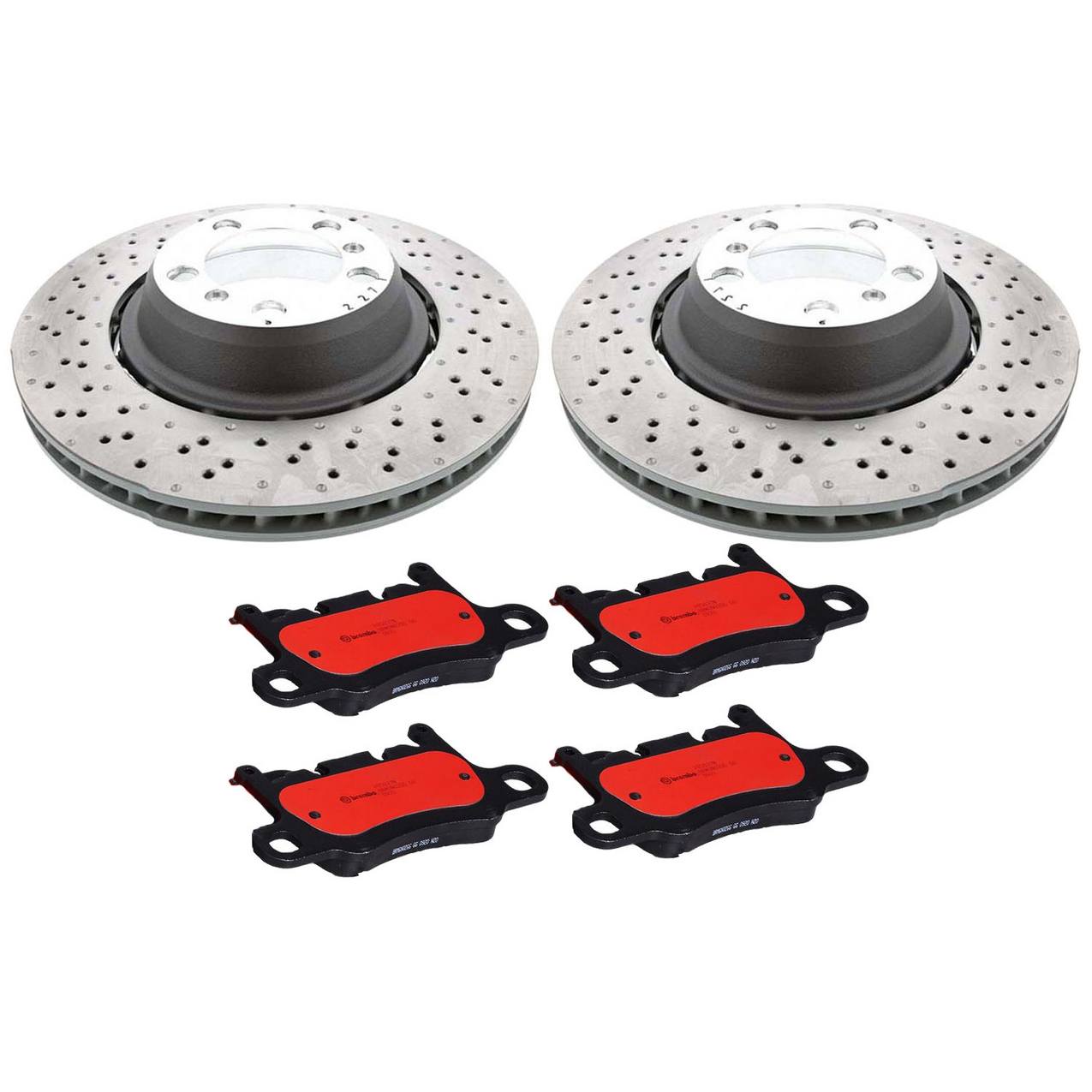 Porsche Disc Brake Pad and Rotor Kit – Rear (380mm) (Drilled) (Ceramic) 99135240880