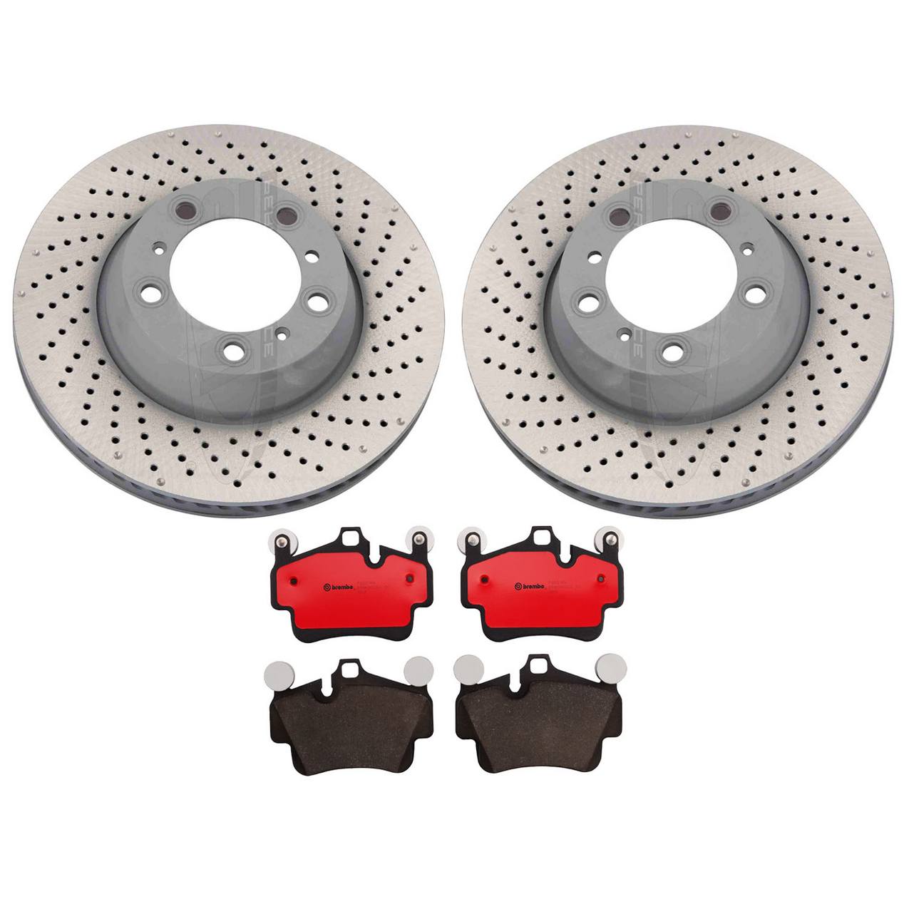 Porsche Disc Brake Pad and Rotor Kit – Rear (330mm) (Drilled) (Ceramic) 99635240603