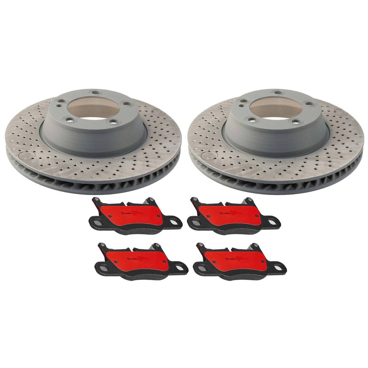 Porsche Disc Brake Pad and Rotor Kit – Rear (330mm) (Drilled) (Ceramic) 99135240302