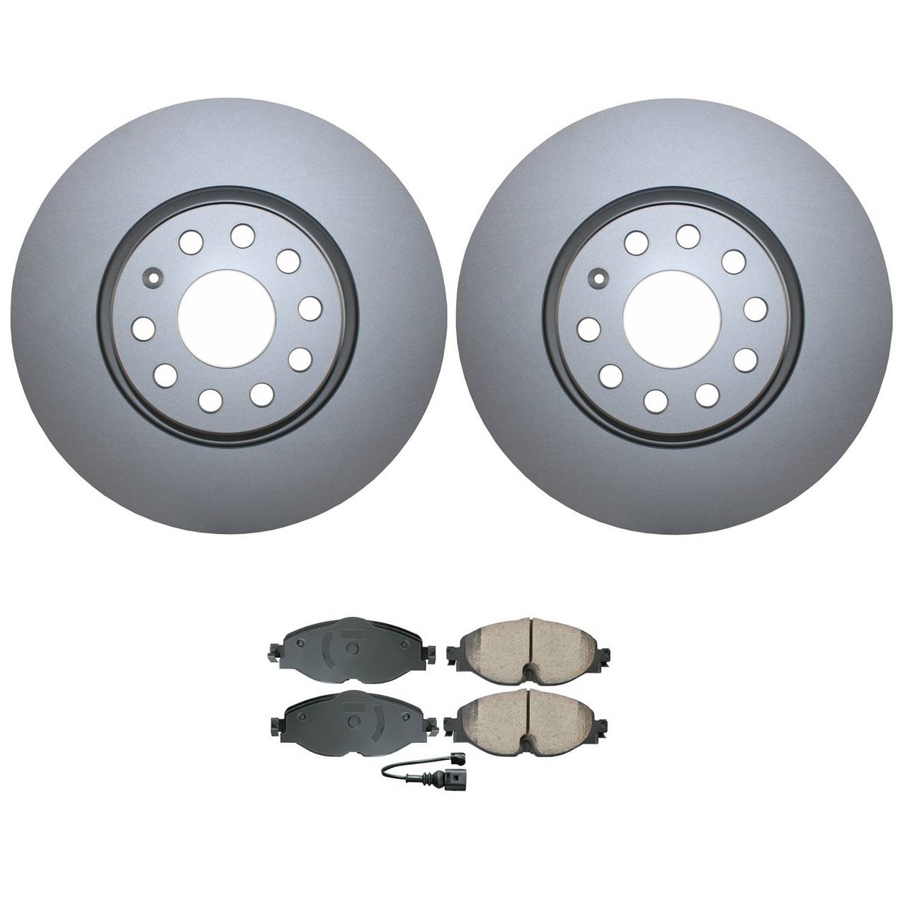 Audi Volkswagen Disc Brake Pad and Rotor Kit – Front (312mm) (Ceramic) – Akebono EURO 5Q0615301F