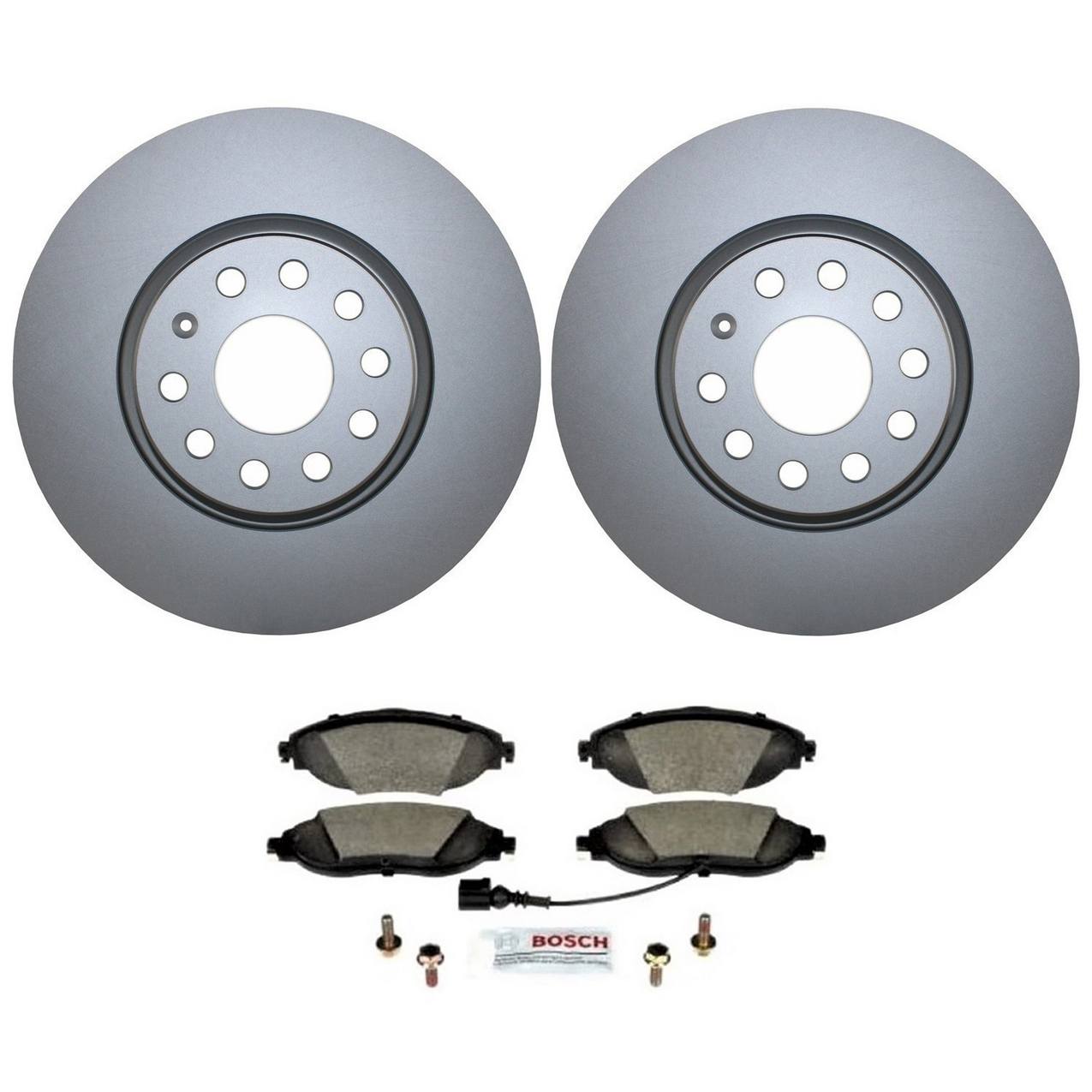 Volkswagen Disc Brake Pad and Rotor Kit – Front (312mm) (Ceramic) – Bosch QuietCast 5Q0615301F